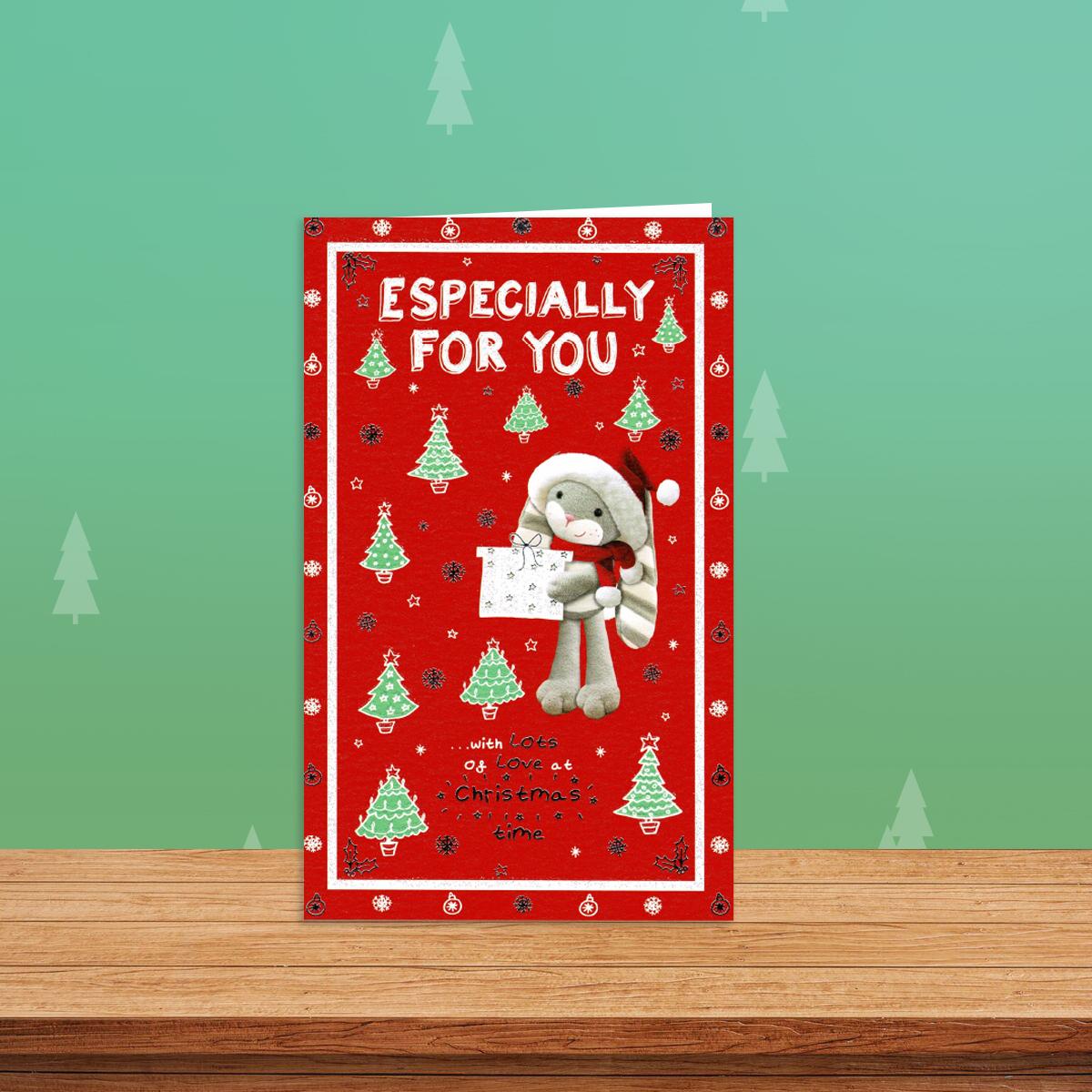 Especially For You Christmas Card Alongside Its Red Envelope