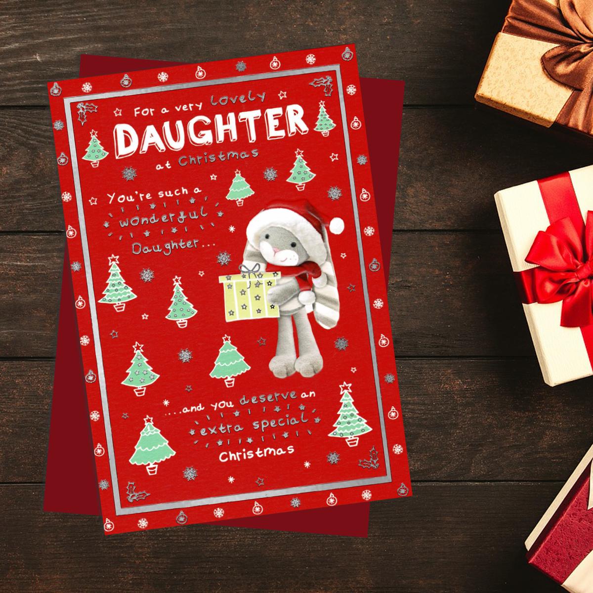 Daughter Hun Bun Christmas Card Alongside Its Red Envelope