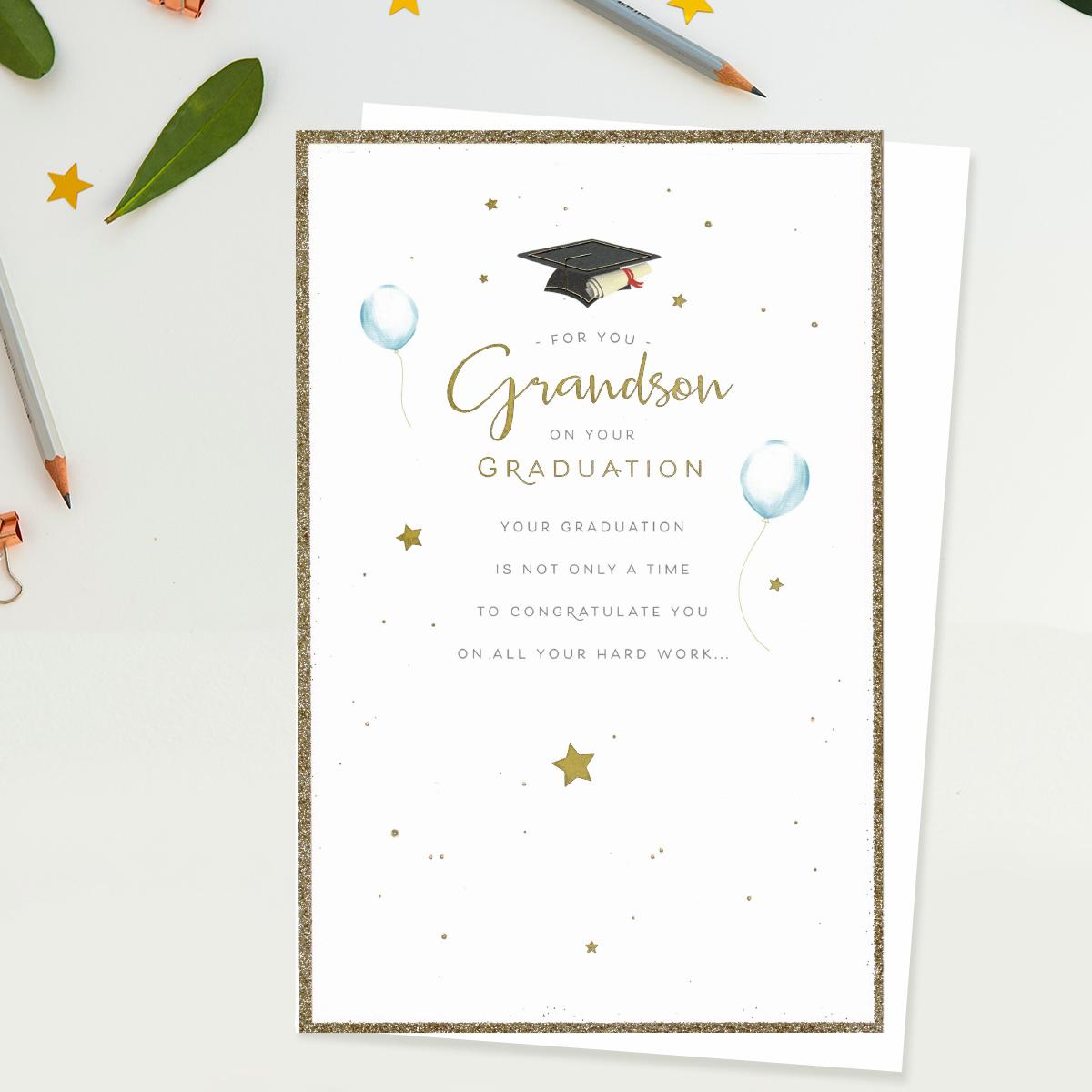 Grandson On Your Graduation Card Front Image