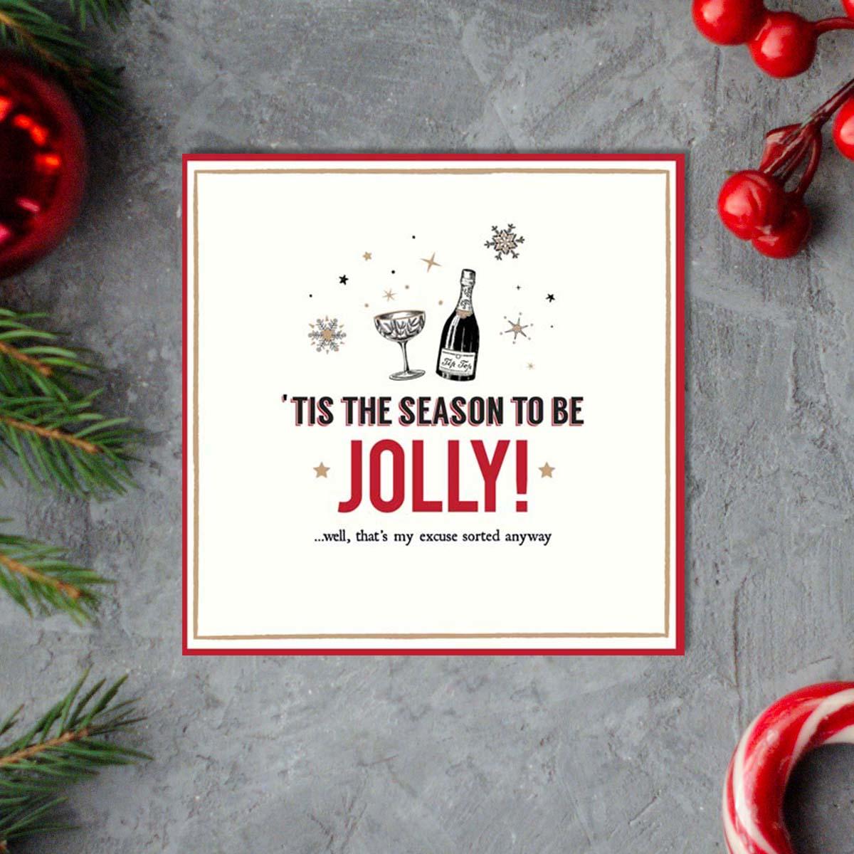 'Tis The Season To Be Jolly Card Front Image