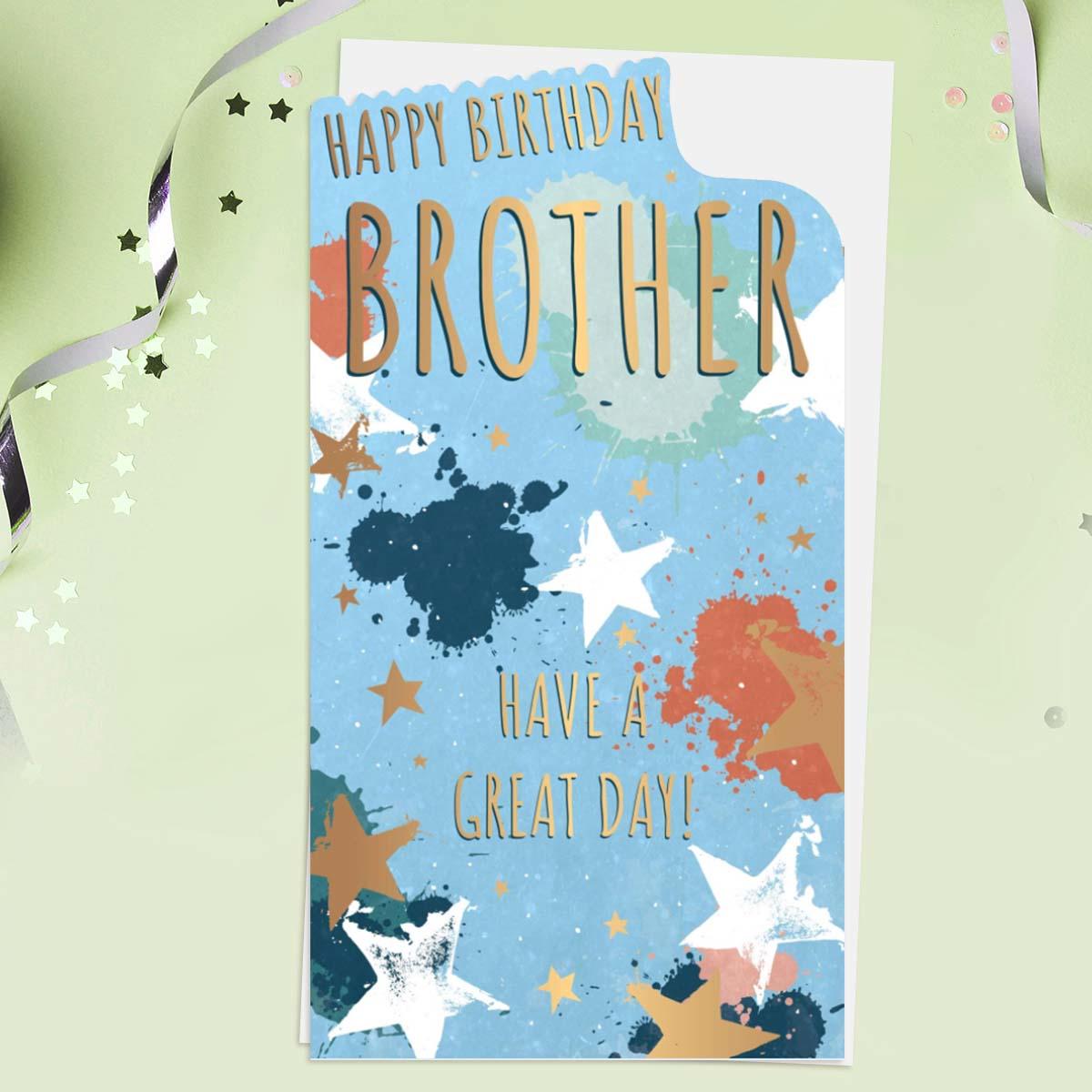 Happy Birthday Brother Card Front Image