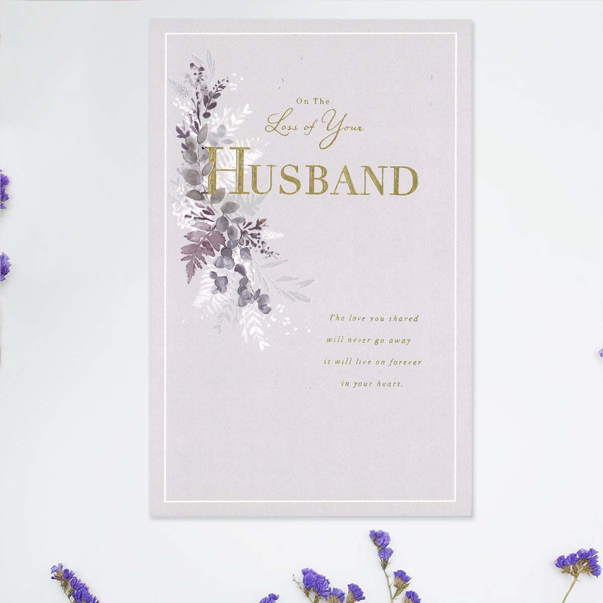 Sympathy -  Loss Of Husband Card Front Image