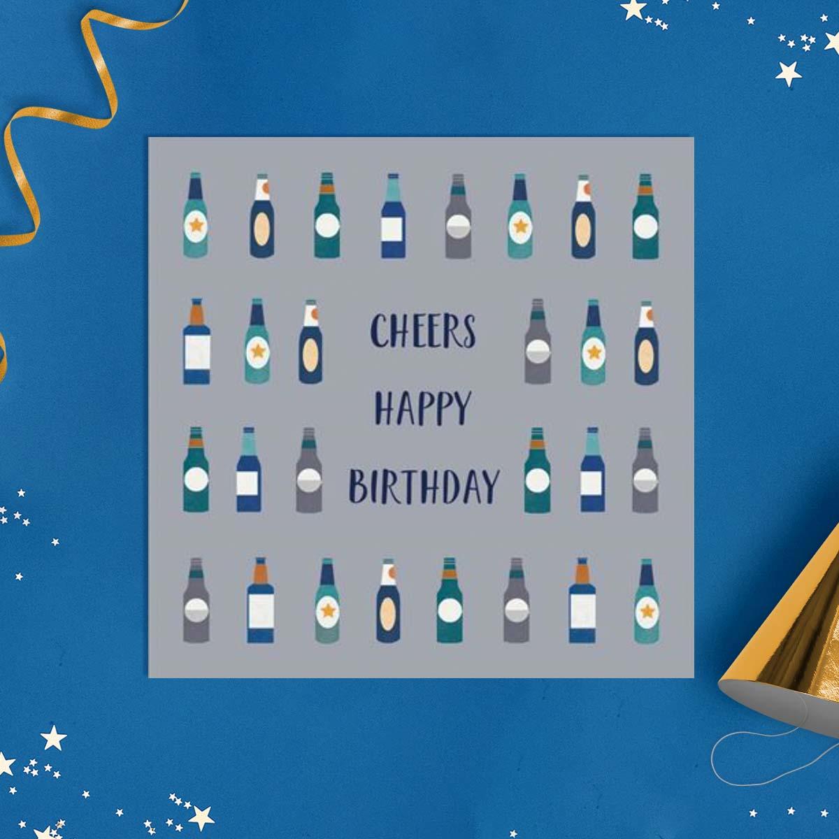 Kindred - Cheers Happy Birthday Card Front Image