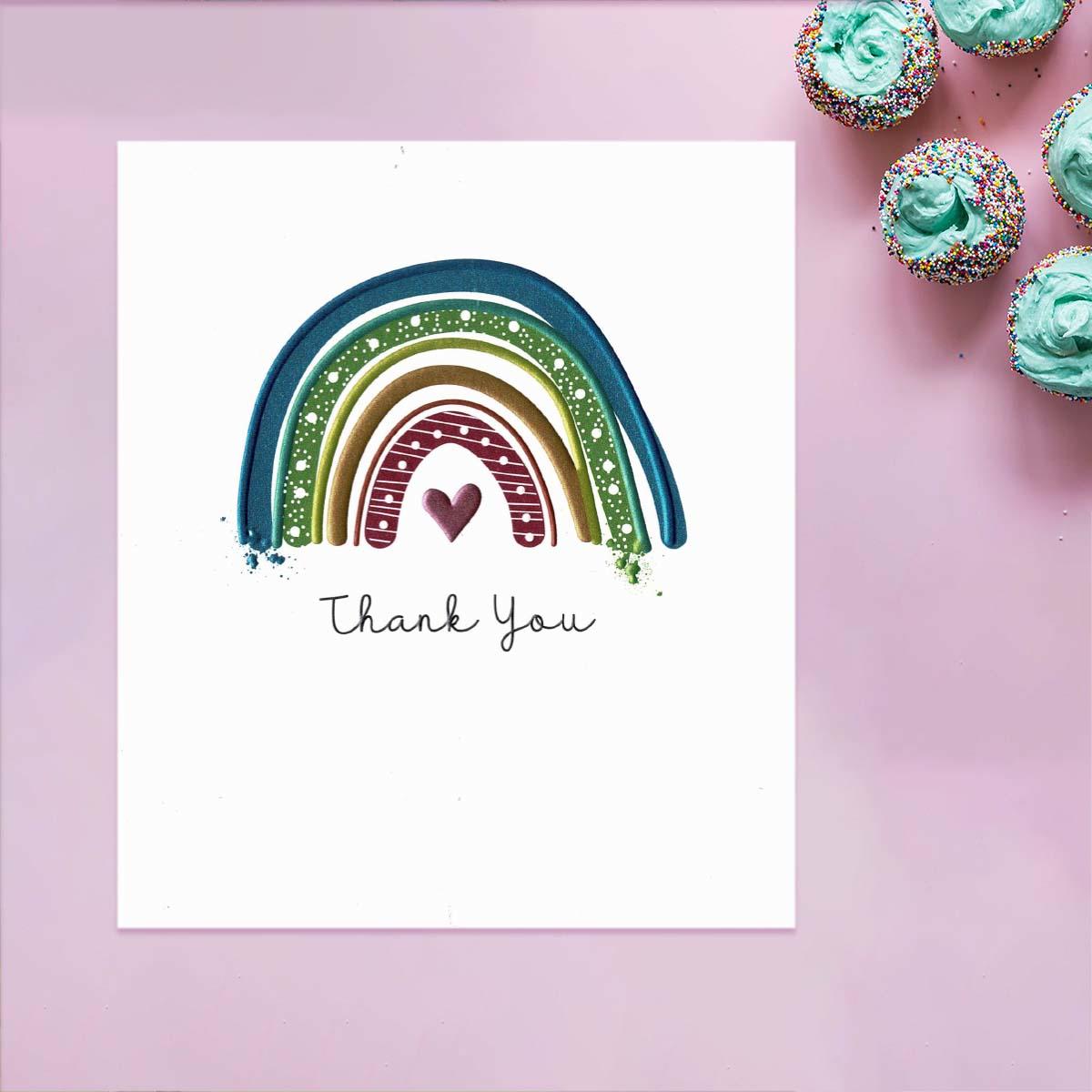 Thank You Rainbow Card Front Image