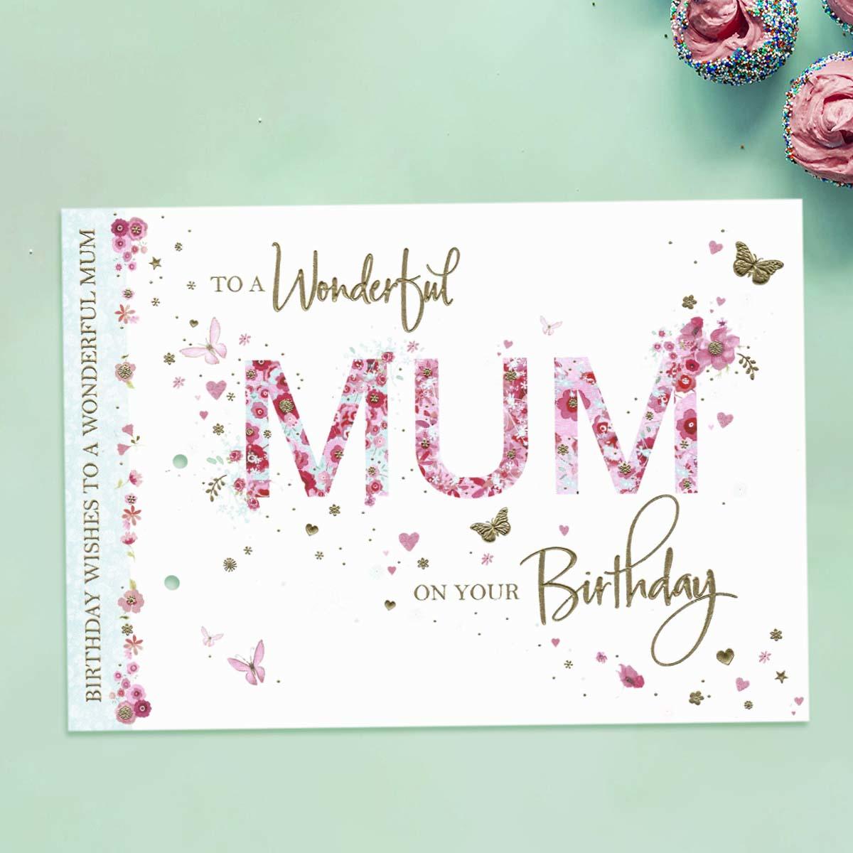 Wonderful Mum Birthday Card Front Image