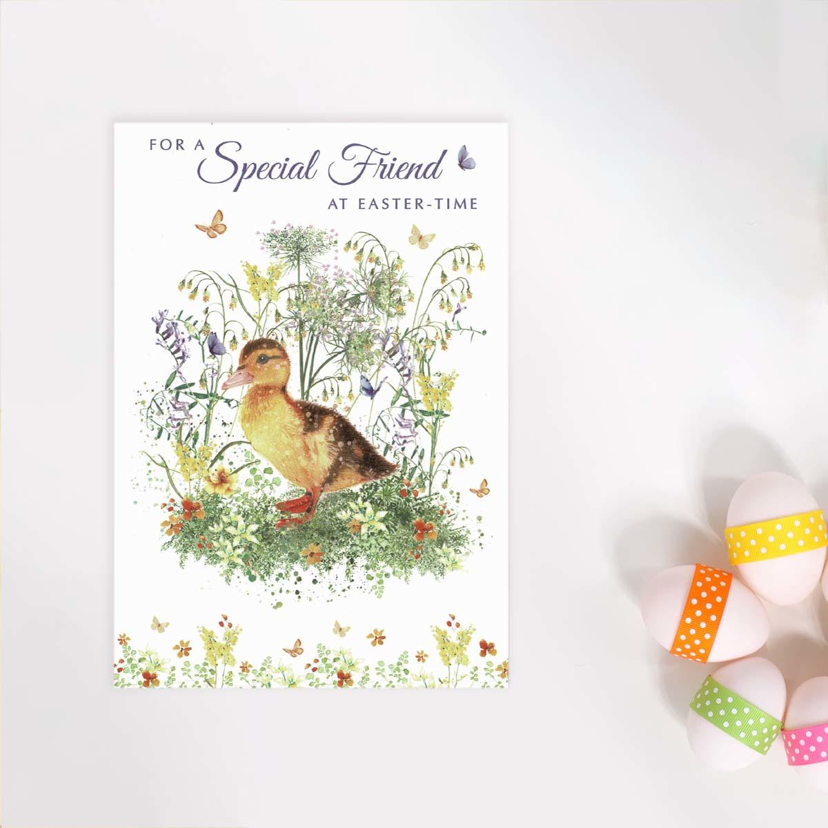 Special Friend Easter Duckling Card Front Image