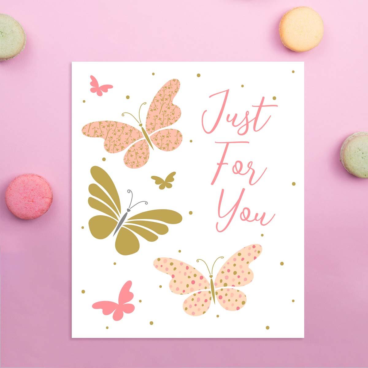 Hip Hip - Birthday Butterflies Card Front Image