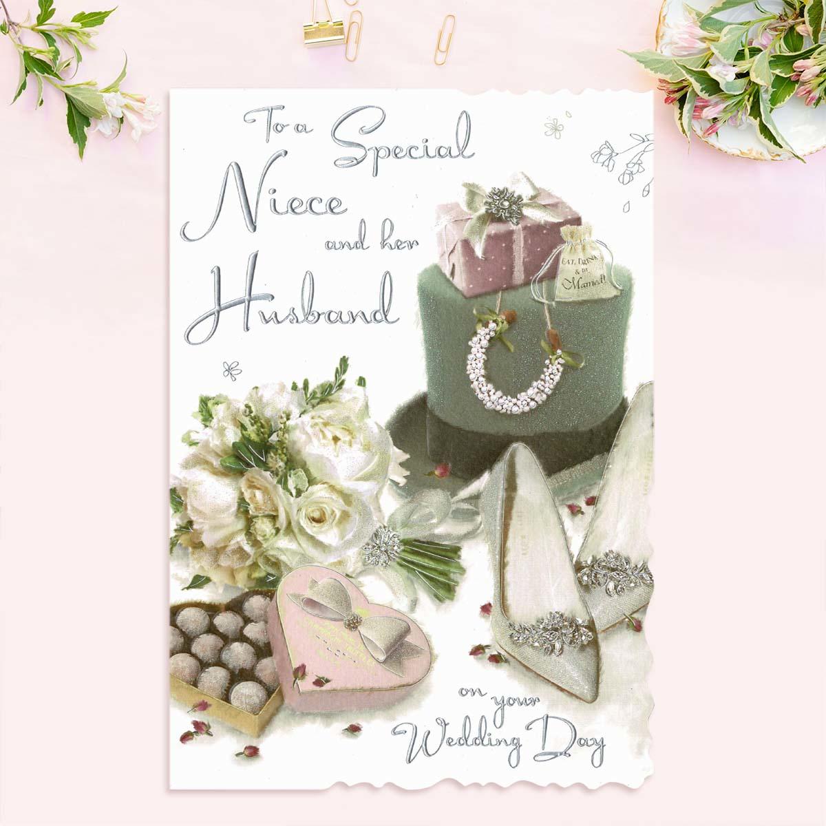 Special Niece And Her Husband Wedding Day Card Front Image