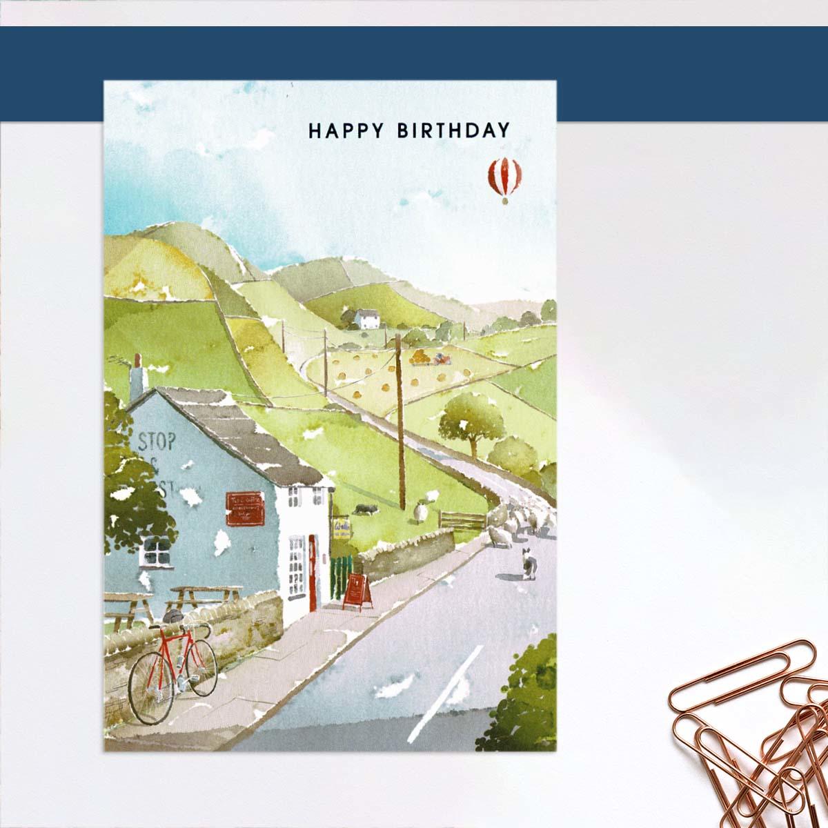 Drift Away -Birthday Pit Stop Card Front Image