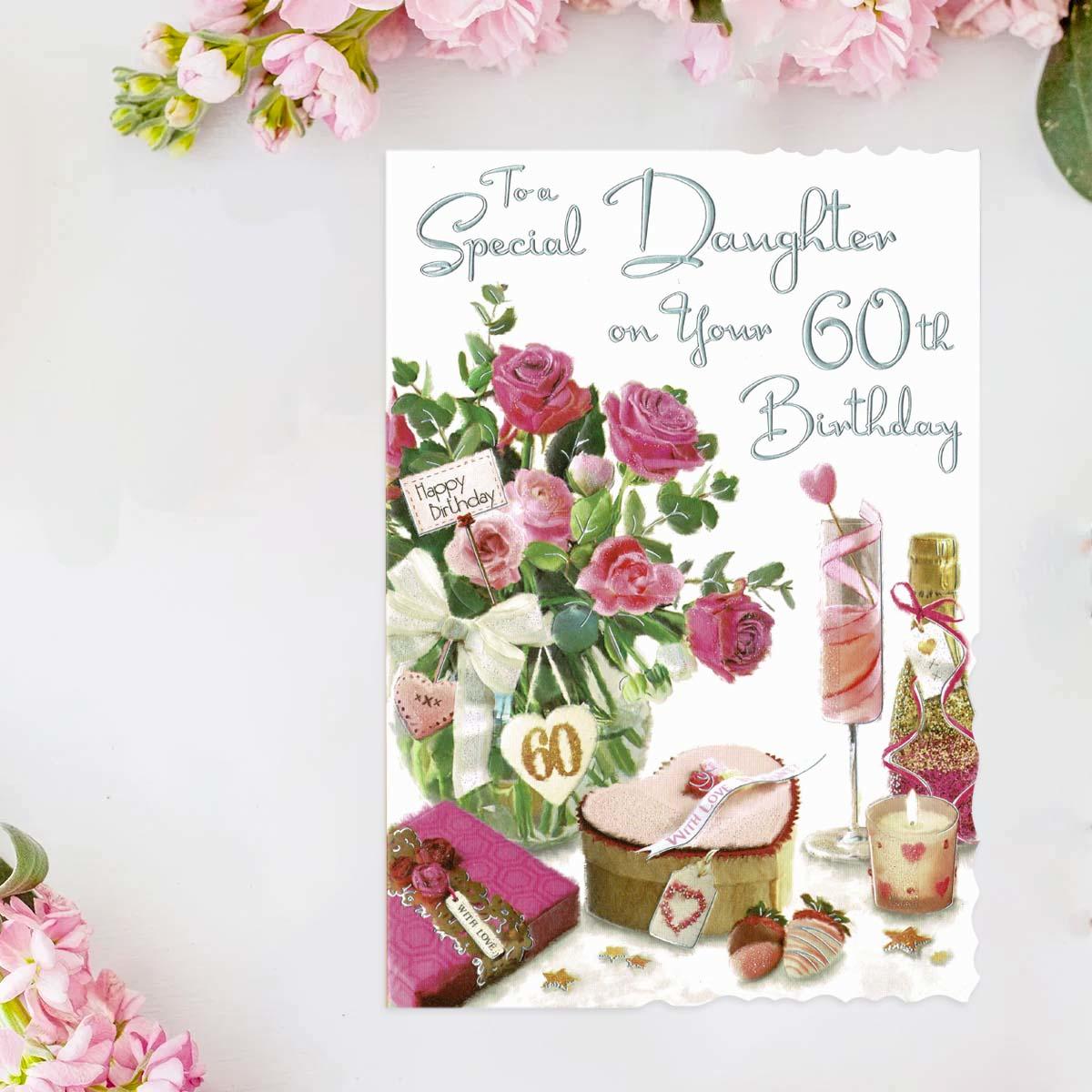 Velvet - Daughter 60th Birthday Card Front Image