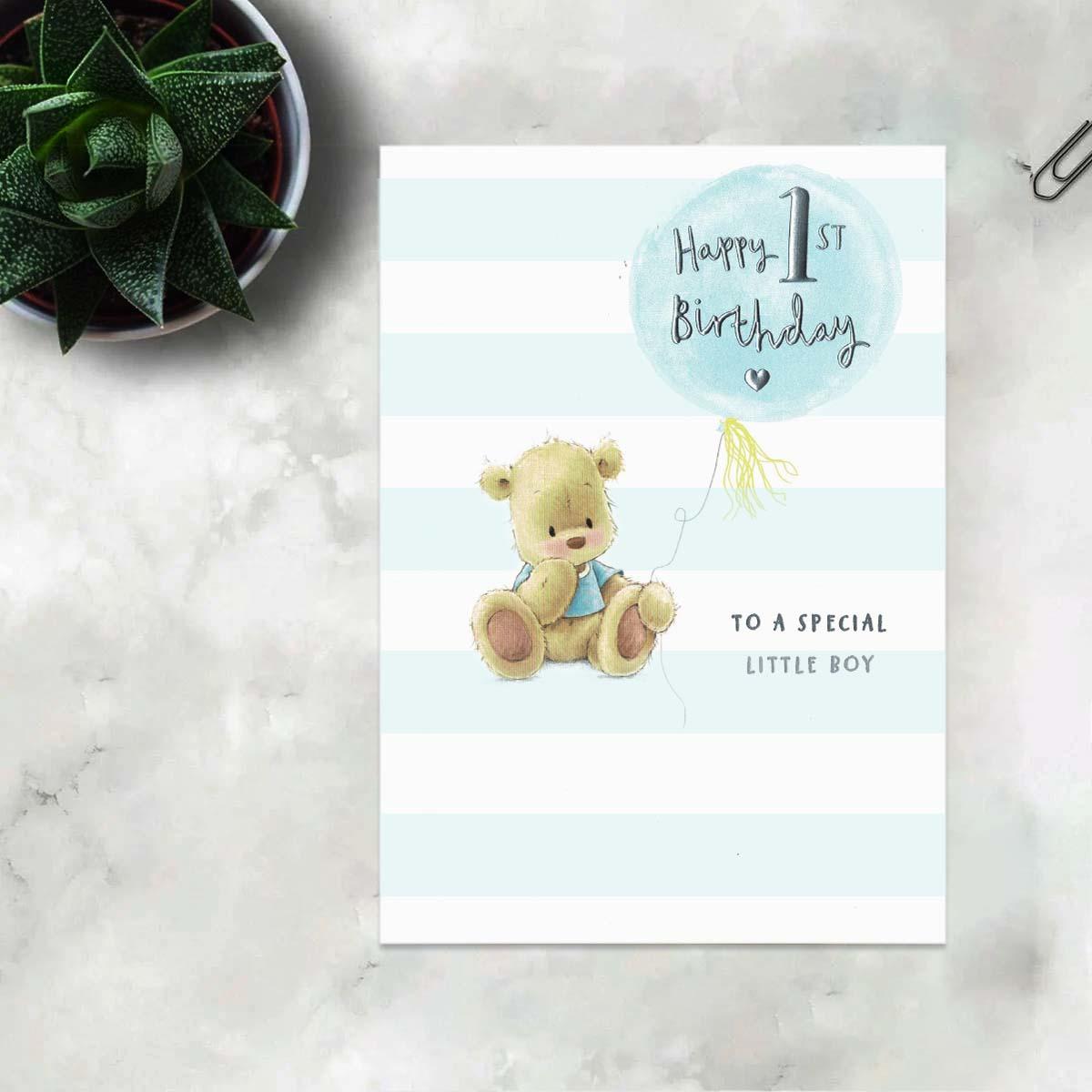 Nutmeg - Happy 1st Birthday Special little Boy Card Front Image