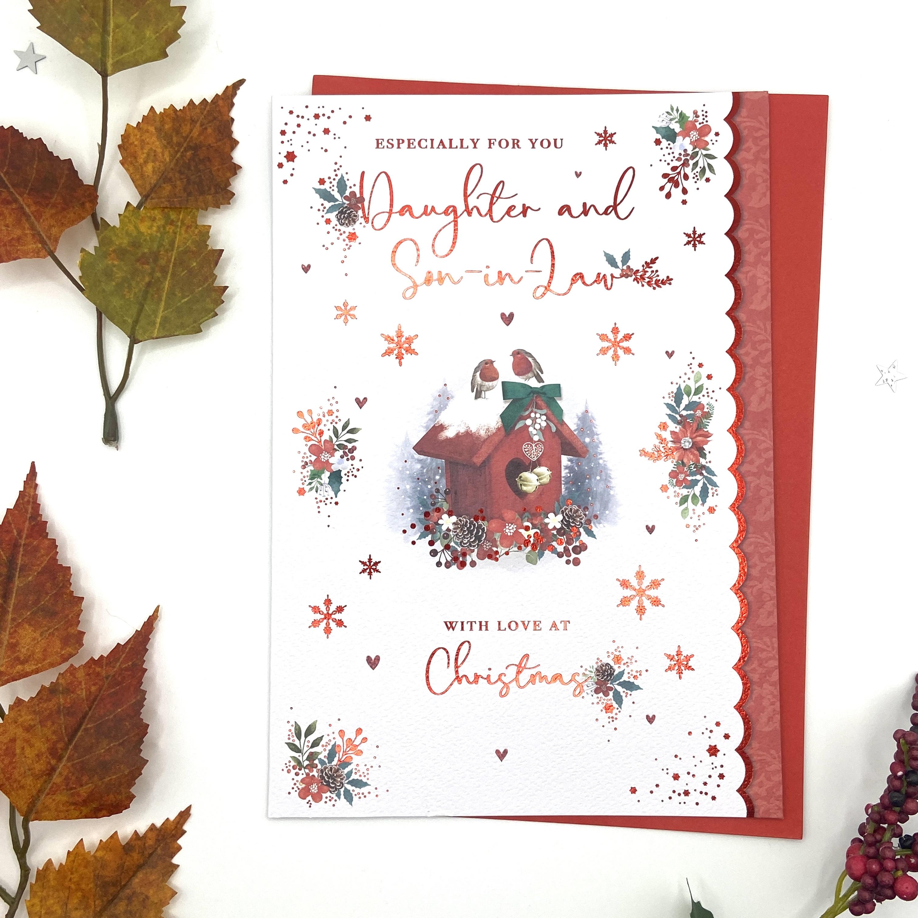 Christmas Heartfelt Sentiment - Daughter And Son-in-Law Card