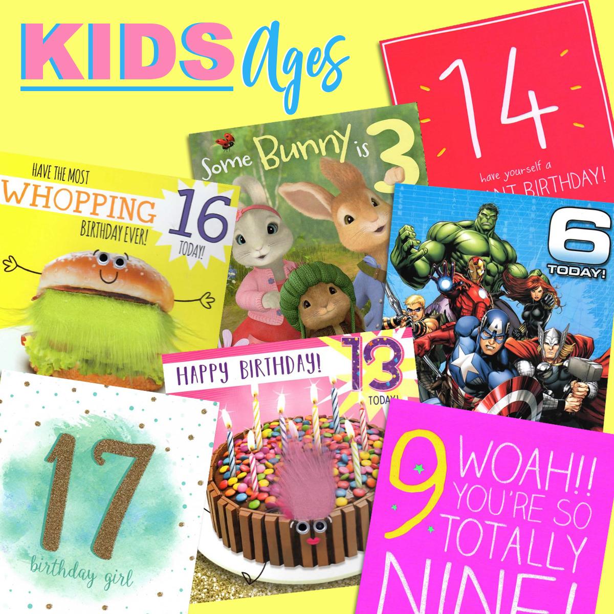 A Selection Of Cards To Show The Depth Of Range In Our Kids Ages Card Section