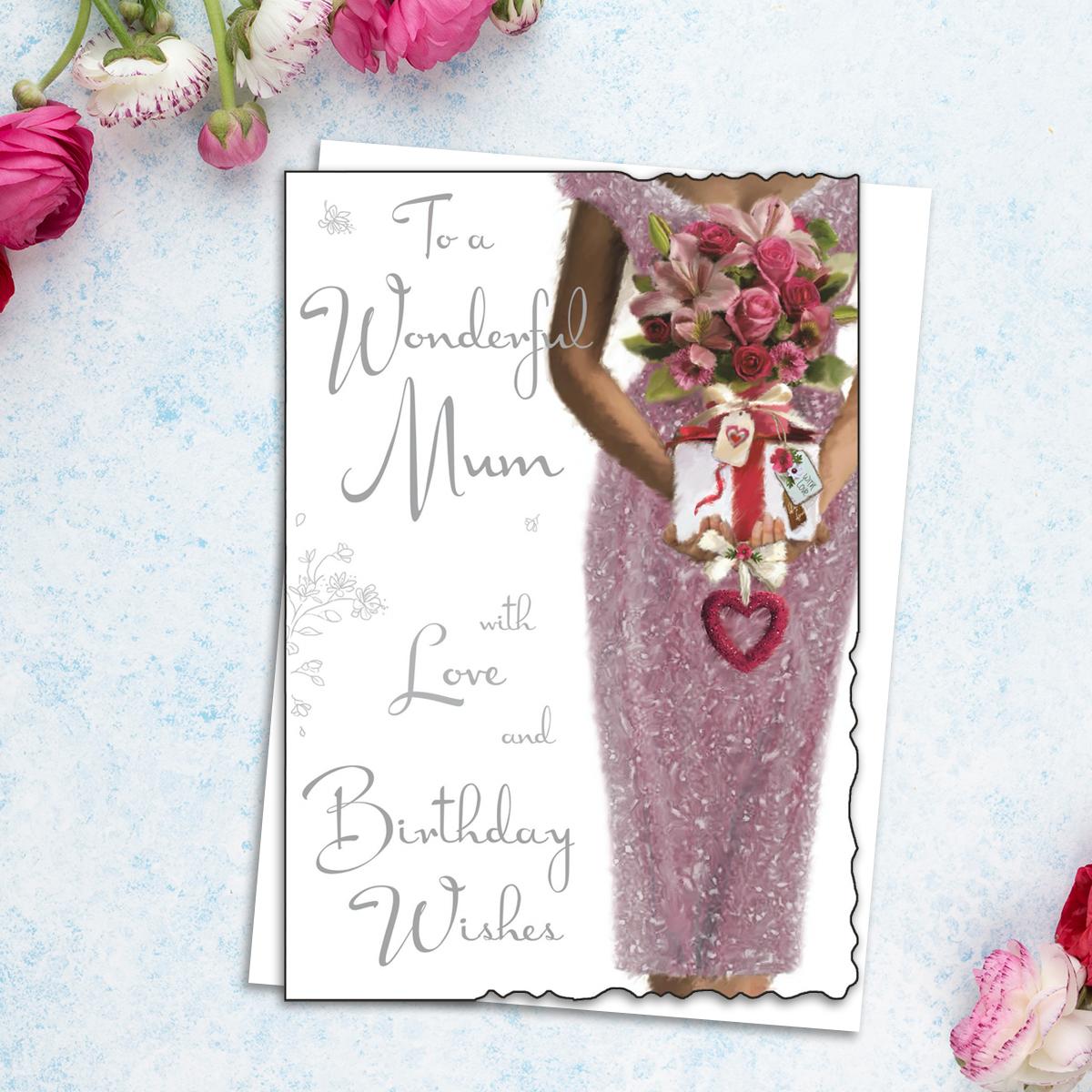 Mum Birthday Card Alongside Its White Envelope