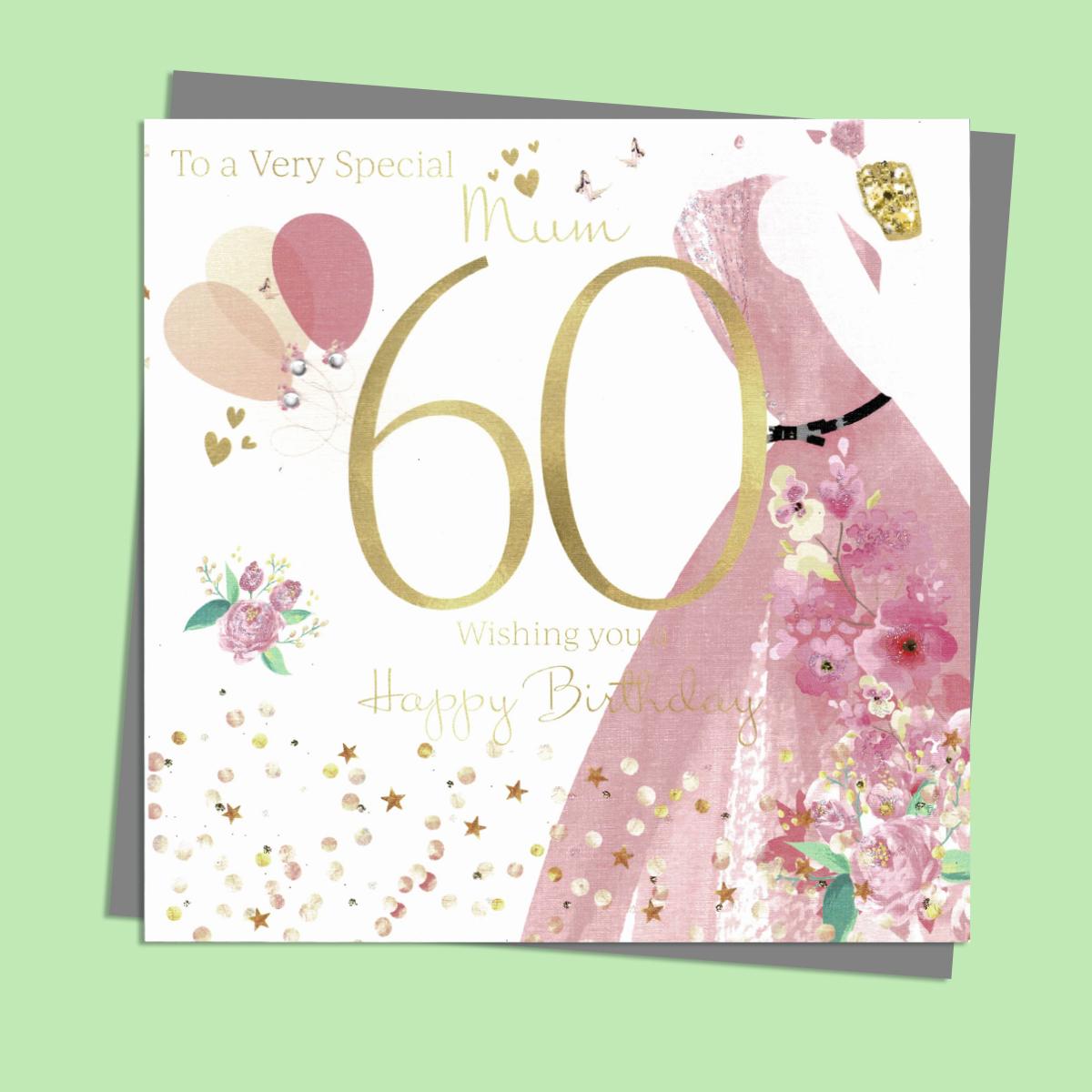 Mum Age 80 Birthday Card Alongside Its Silver Envelope