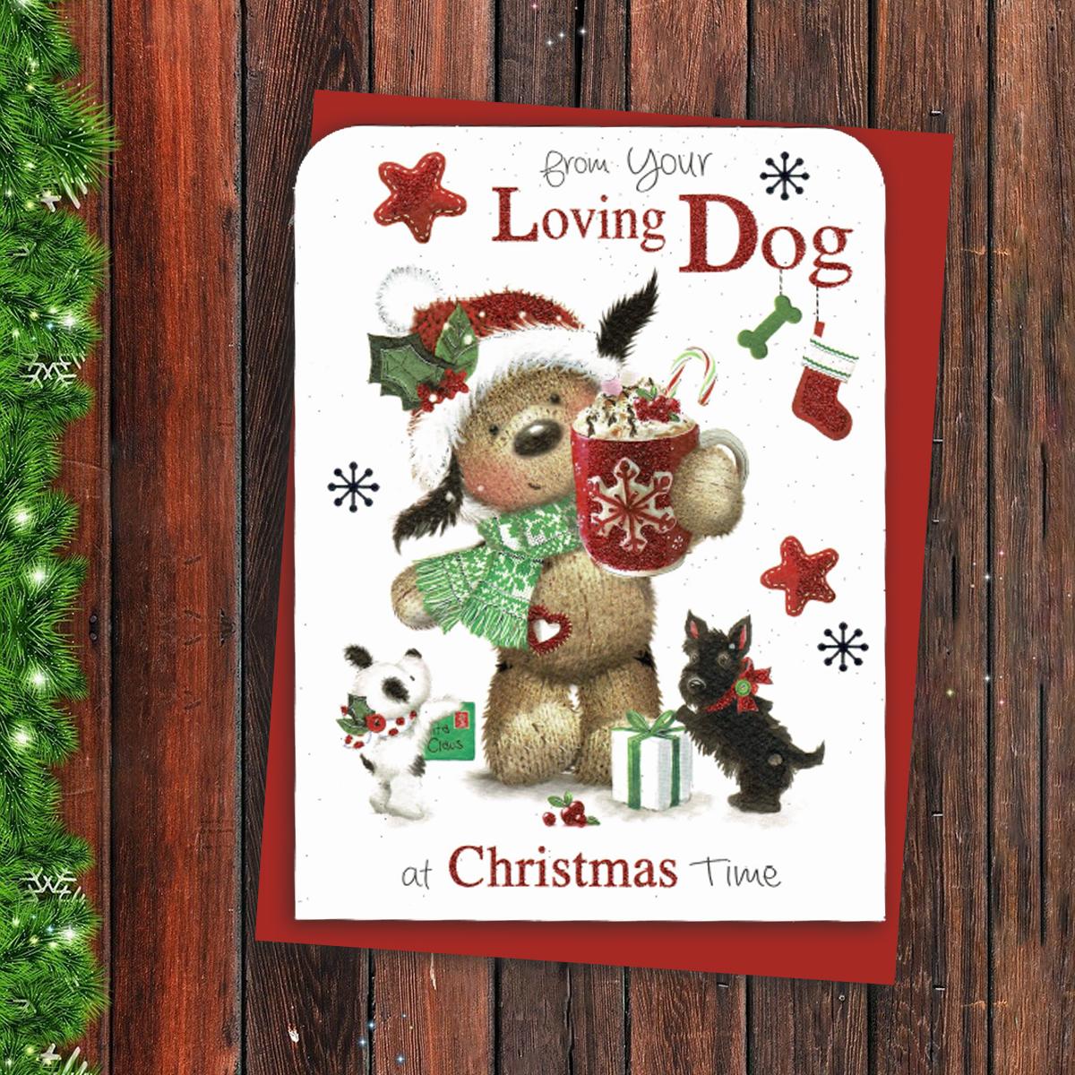 From The Dog Christmas Card Alongside Its Red Envelope