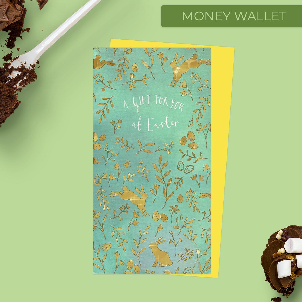Easter Money Wallet Alongside Its Yellow Envelope
