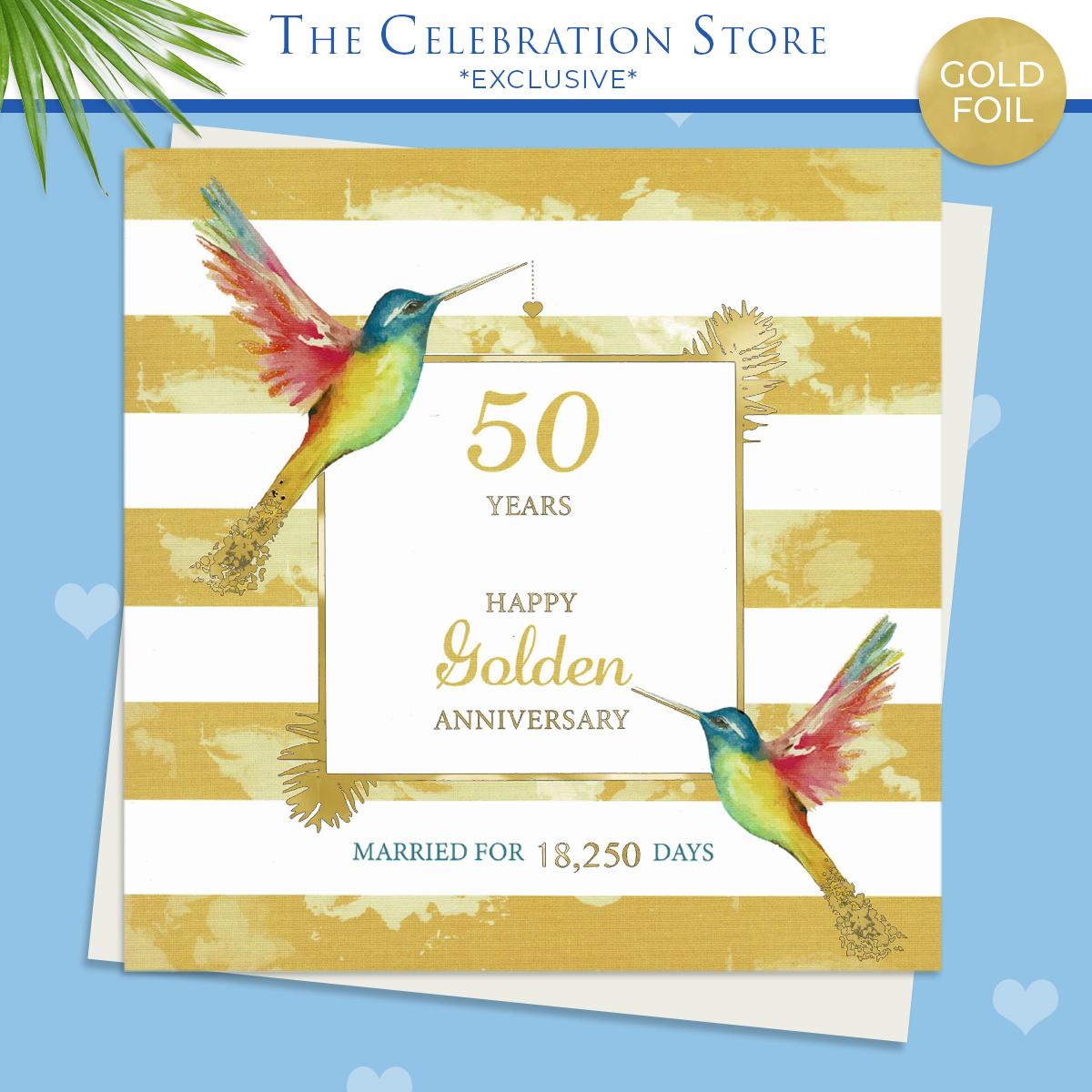 Golden Wedding Hummingbird Anniversary Full Image
