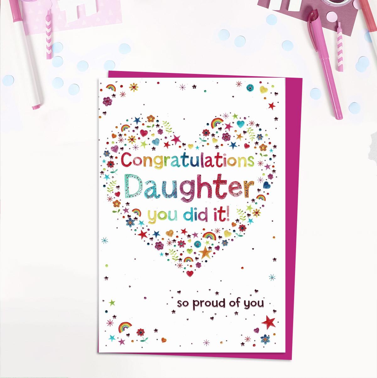 Congratulations Daughter You Did It! Card Front Image
