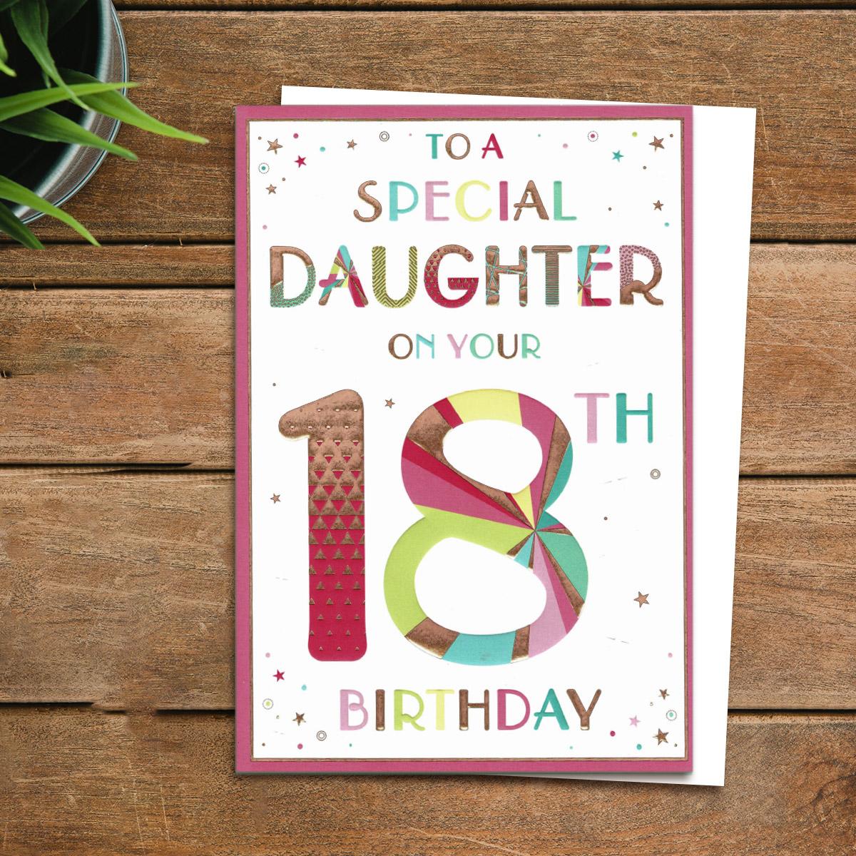 Special Daughter On Your 18th Birthday Card Front Image