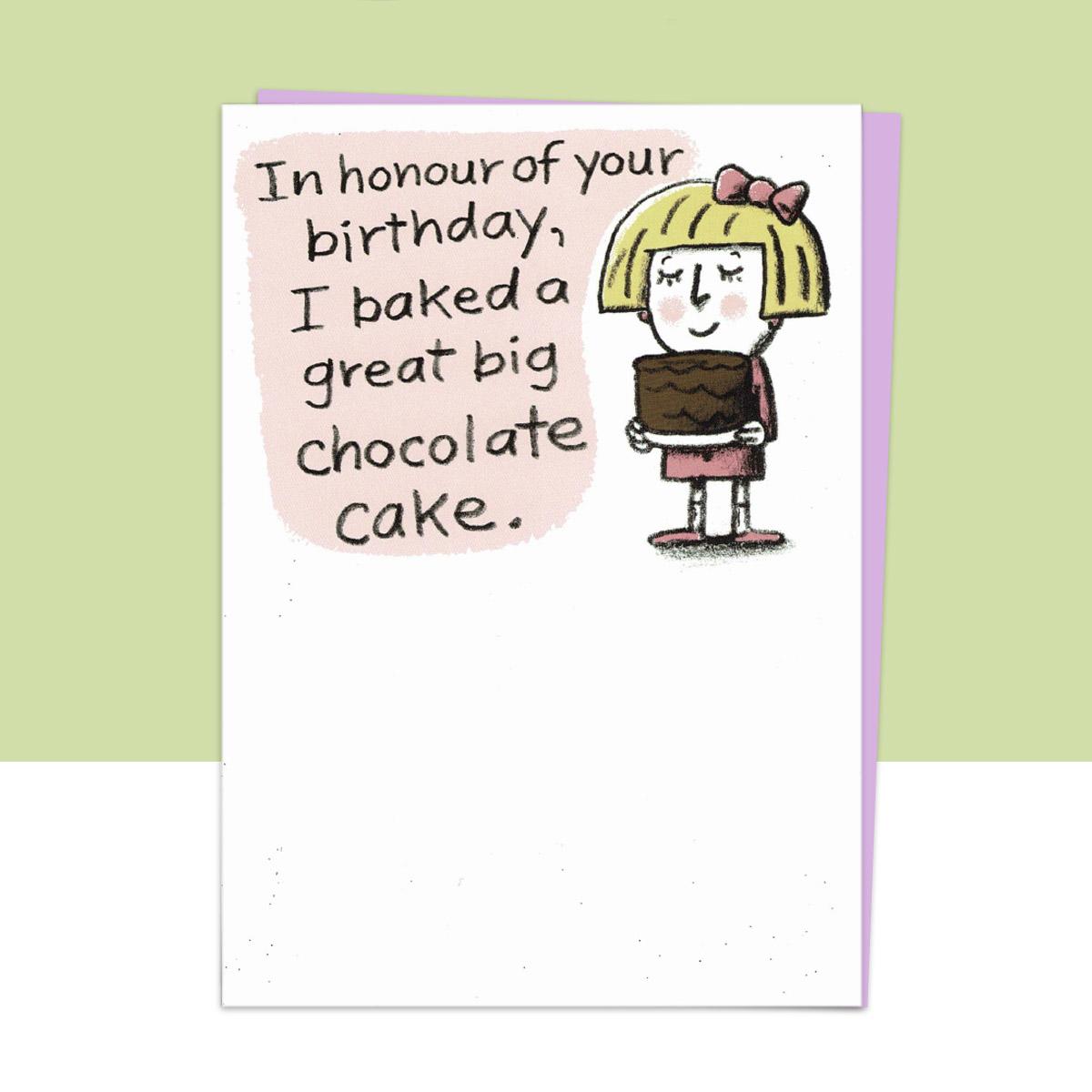 In Honour Of Your Birthday Humour Card Front Image