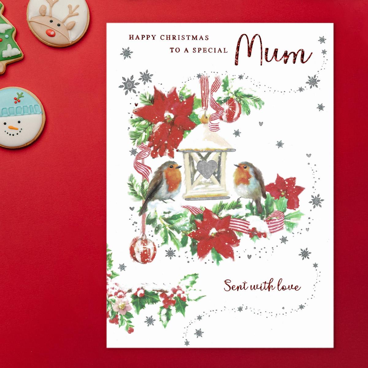Special Mum Christmas Robins Card Front Image