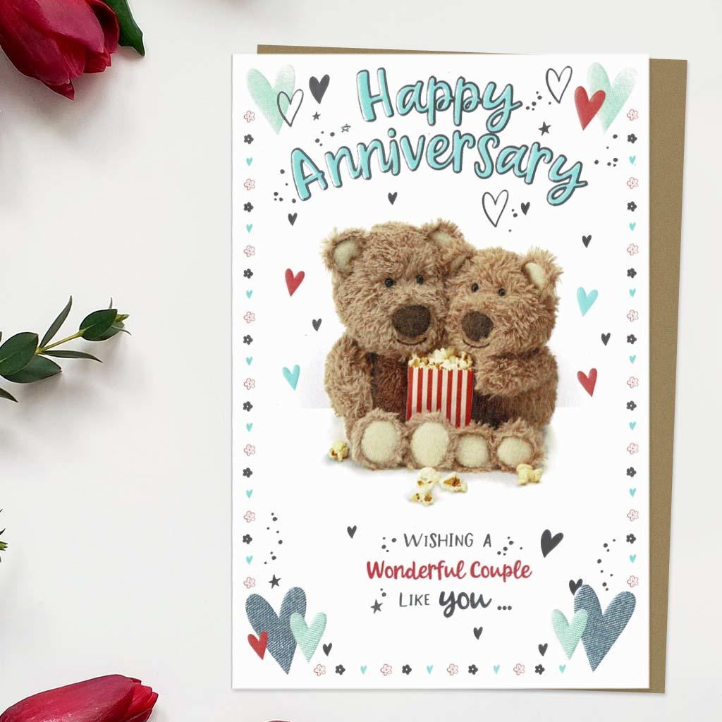 Happy Anniversary Barley Bear Card Front Image