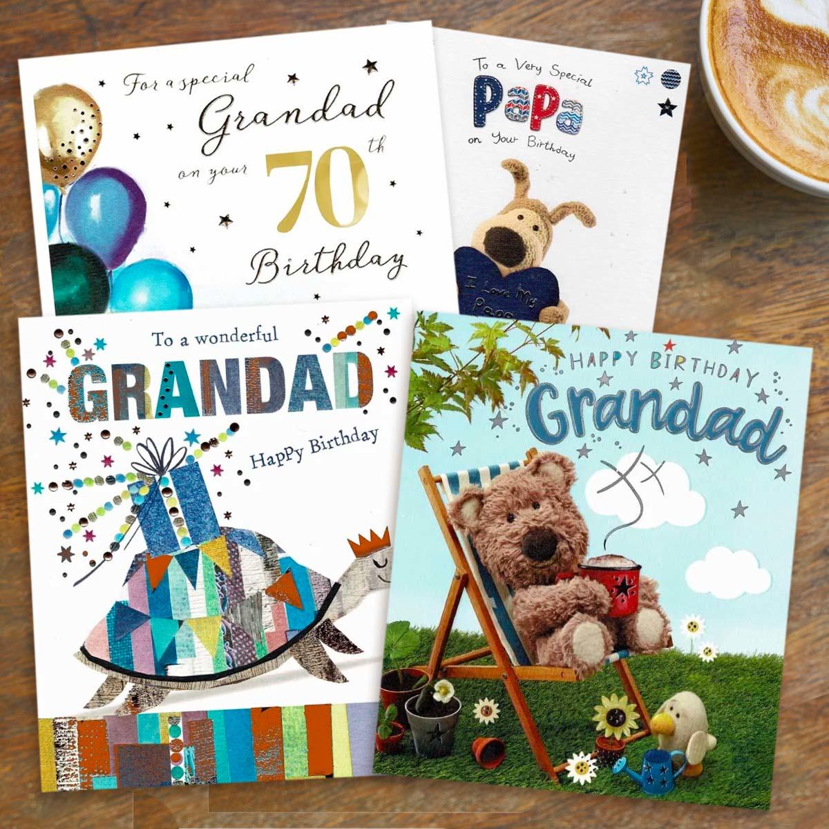 A Selection Of Cards To Show The Depth Of Range In Our Male Grandparents Birthday Section