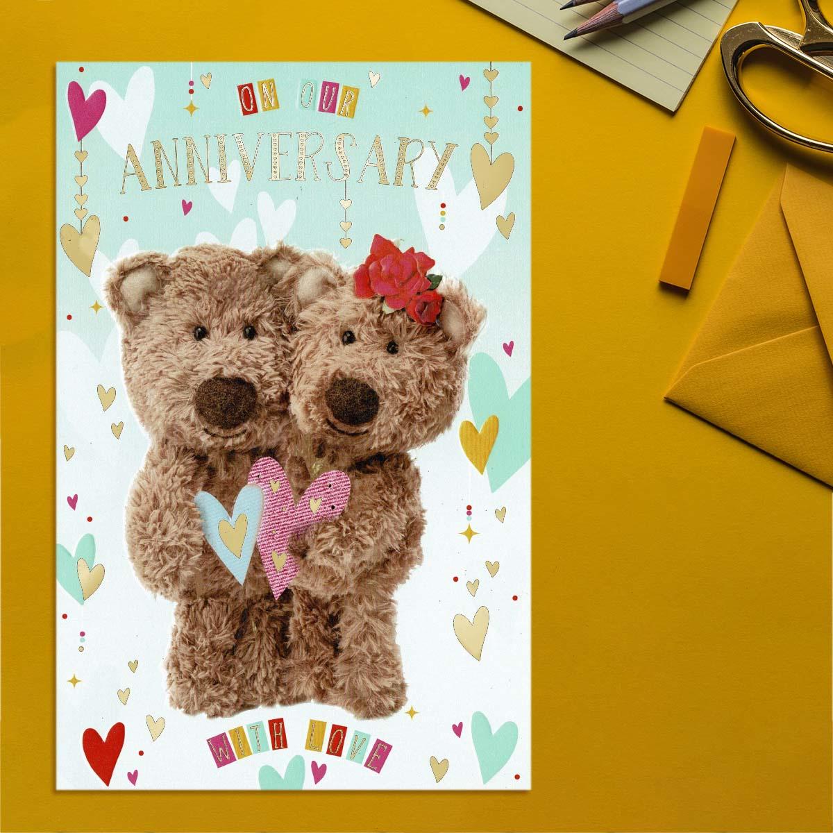 On Our Anniversary Barley Bear Card Front Image