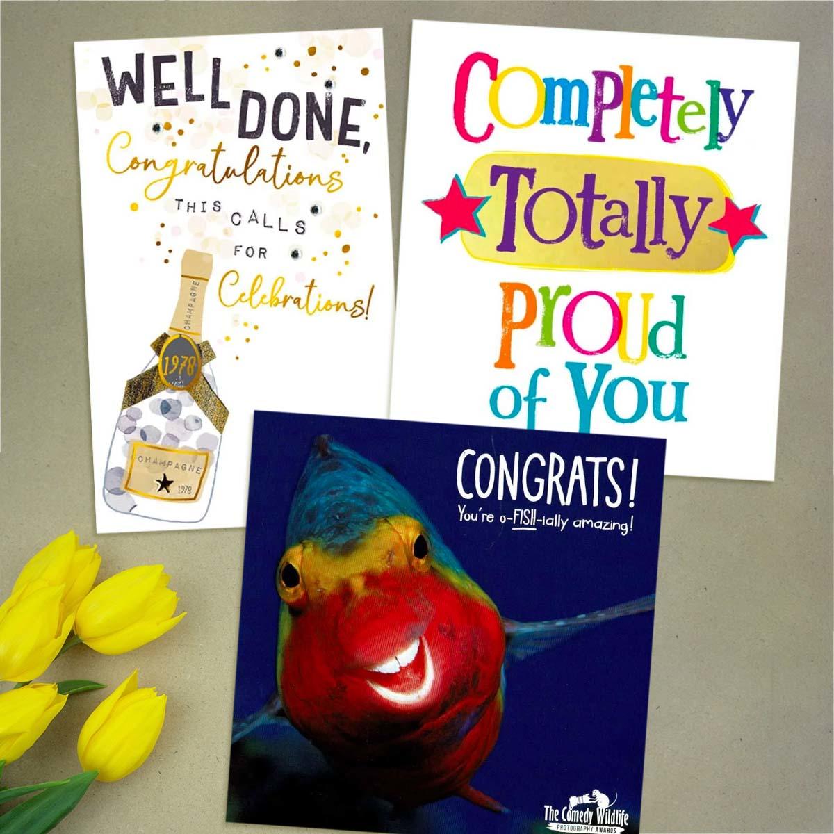 A Selection Of Our Best Selling Congratulations Greeting Cards