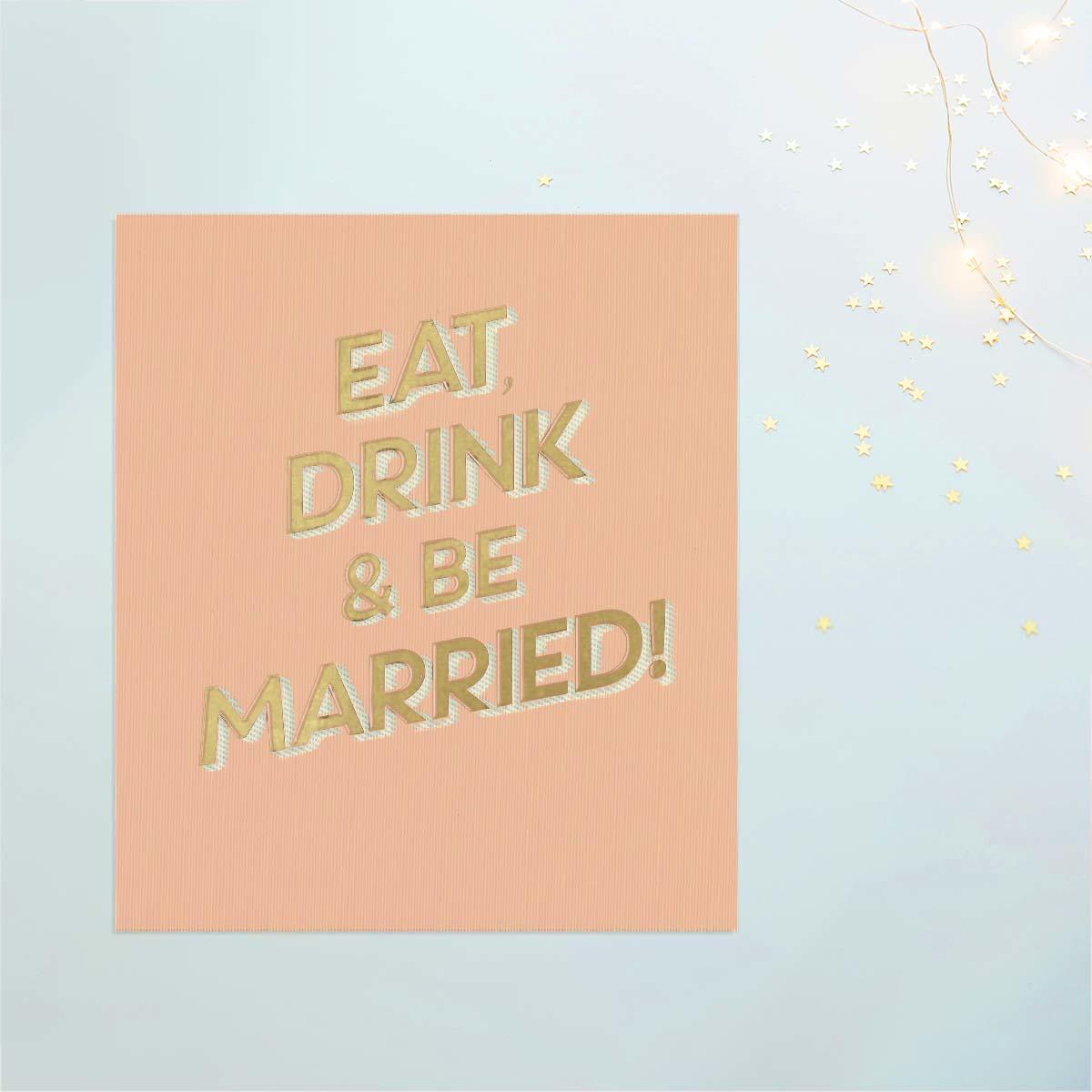 Eat Drink & Be Married! Card Front Image