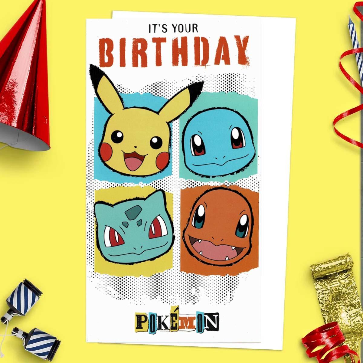 Pokemon Birthday Card Front Image