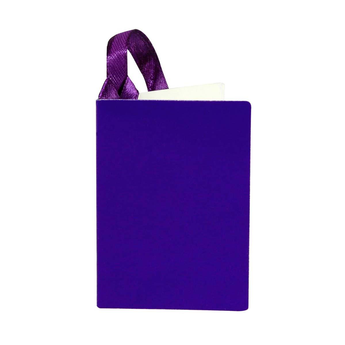 Single Purple Gift Tag Displayed In Full