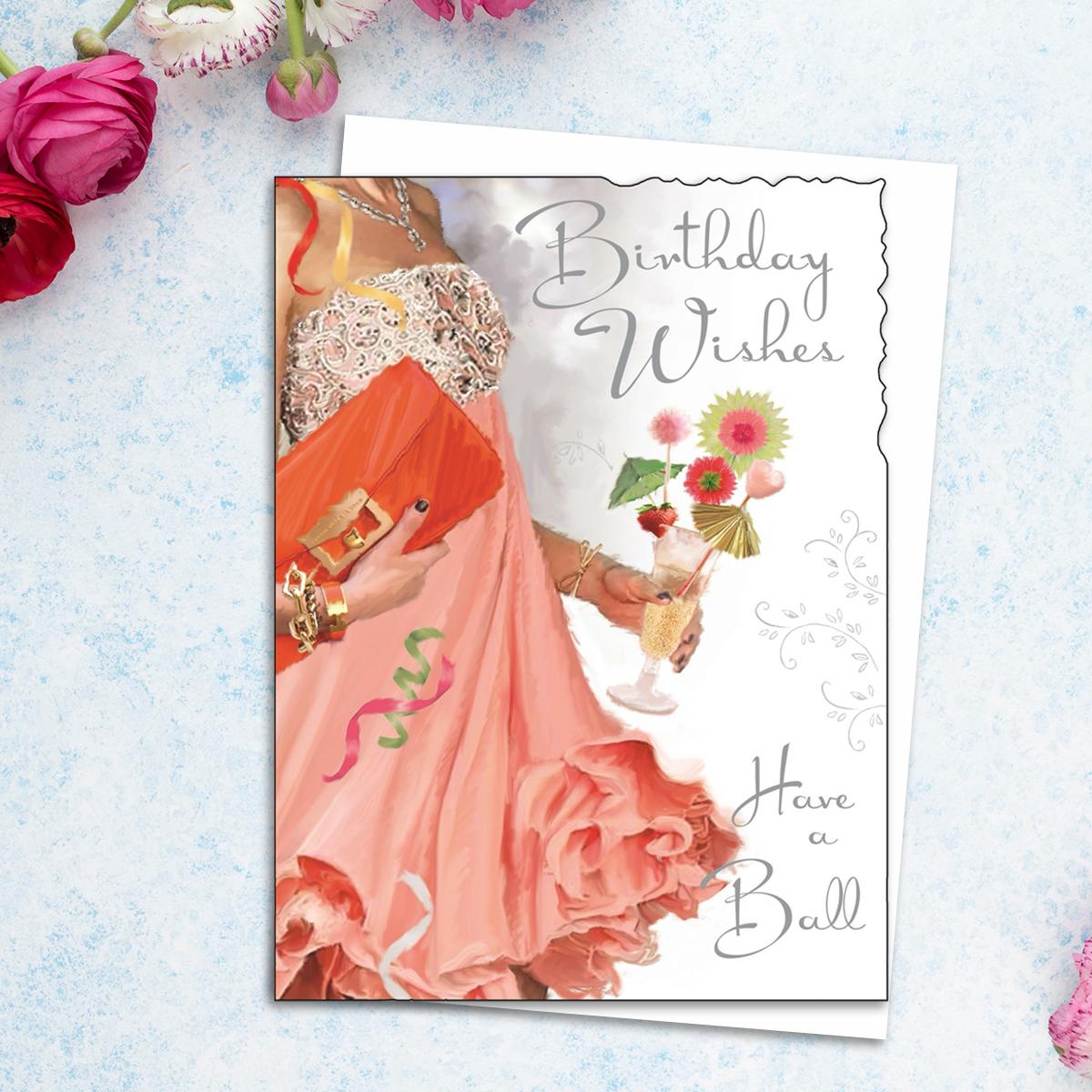 Jonny Javelin Cocktail Themed Birthday Card Alongside Its White Envelope