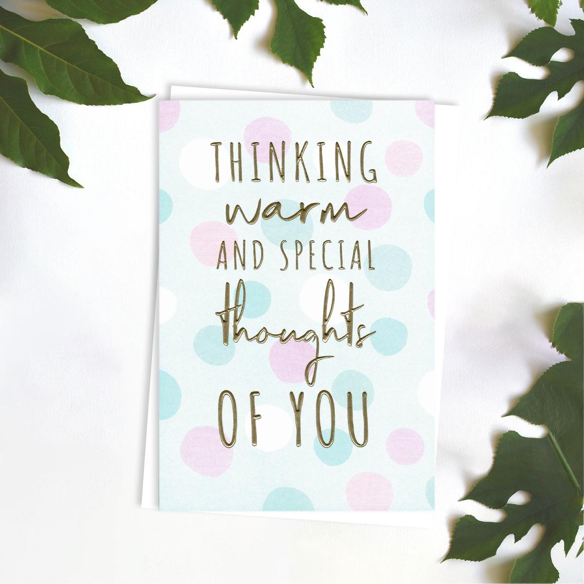 Thinking Warm And Special Thoughts Of You Card Front Image