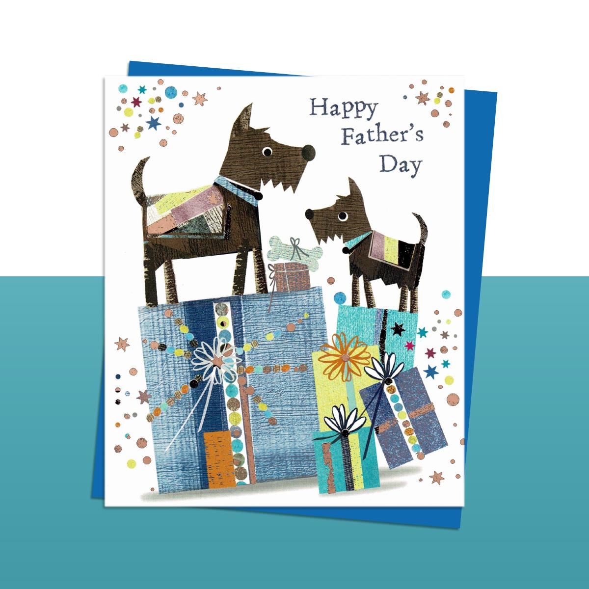 Happy Father's Day Dogs Card Front Image