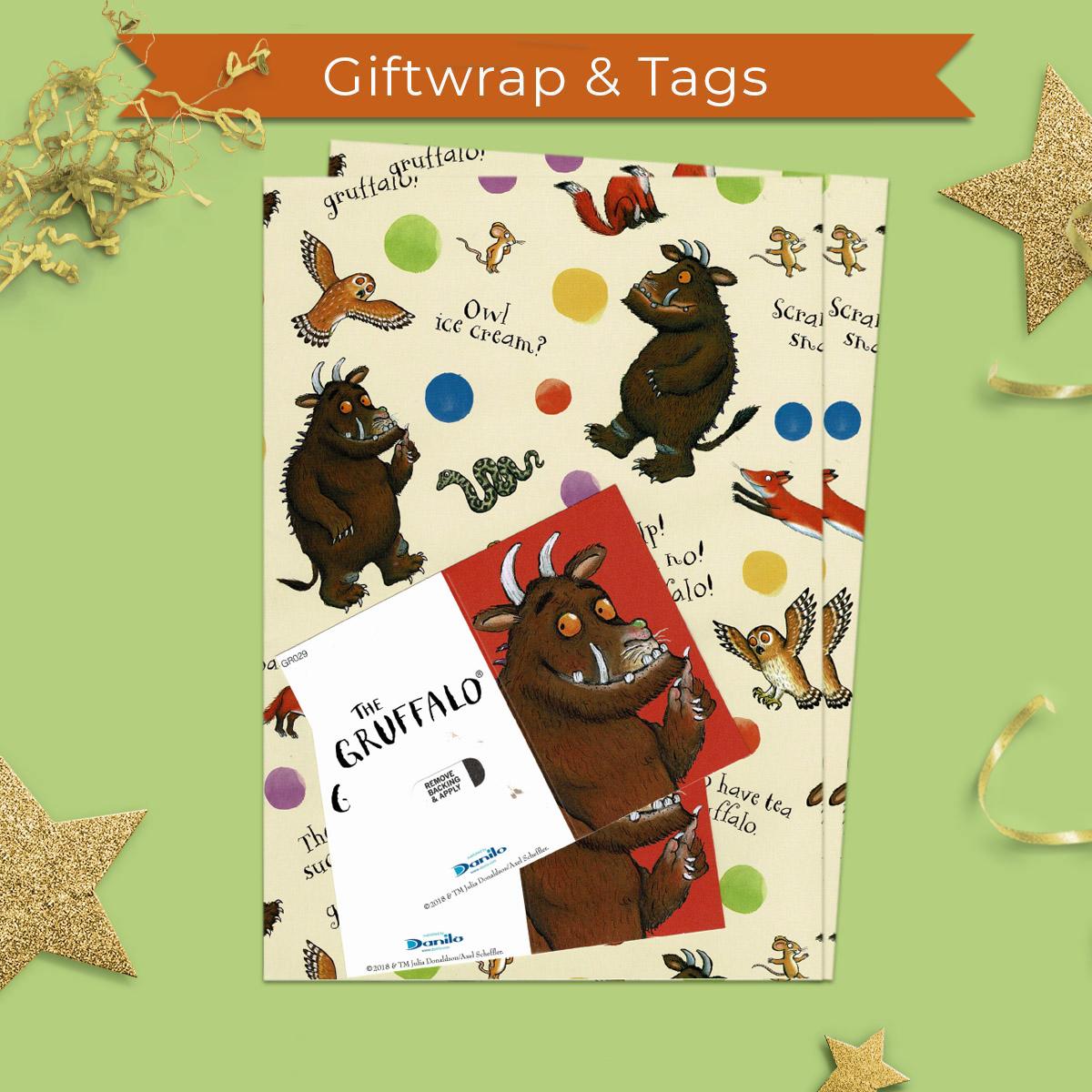 Gruffalo Gift Wrap And Two Matching Tags Front Image