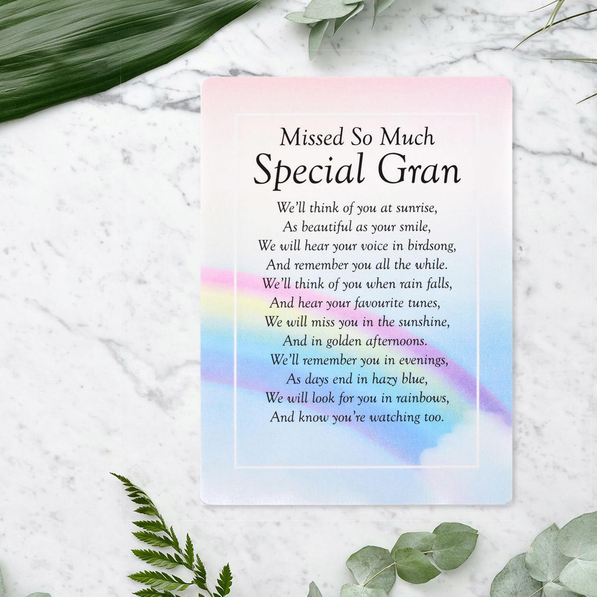 Graveside Cards - Missed So Much Special Gran Front Image