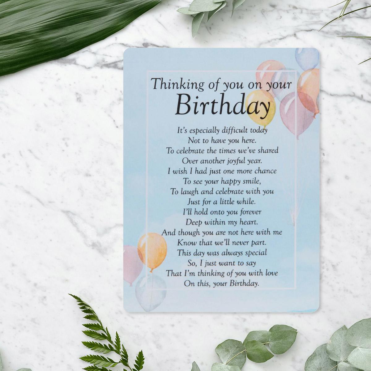 Graveside Card - Thinking Of You On Your Birthday Front Image