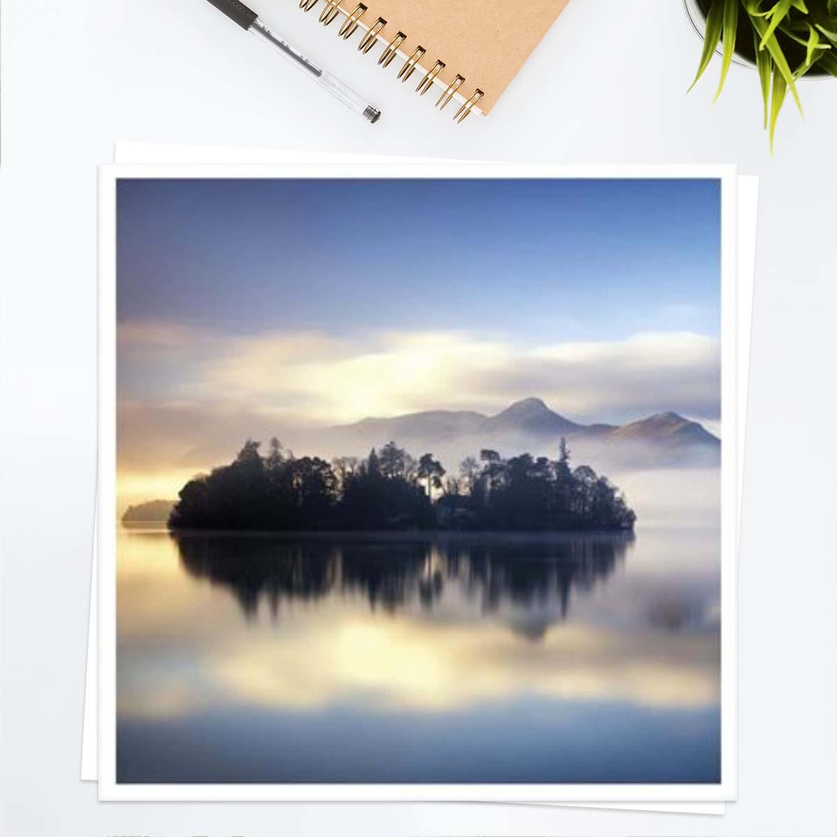 Take A View - Derwent Isle Mist Blank Card Front Image