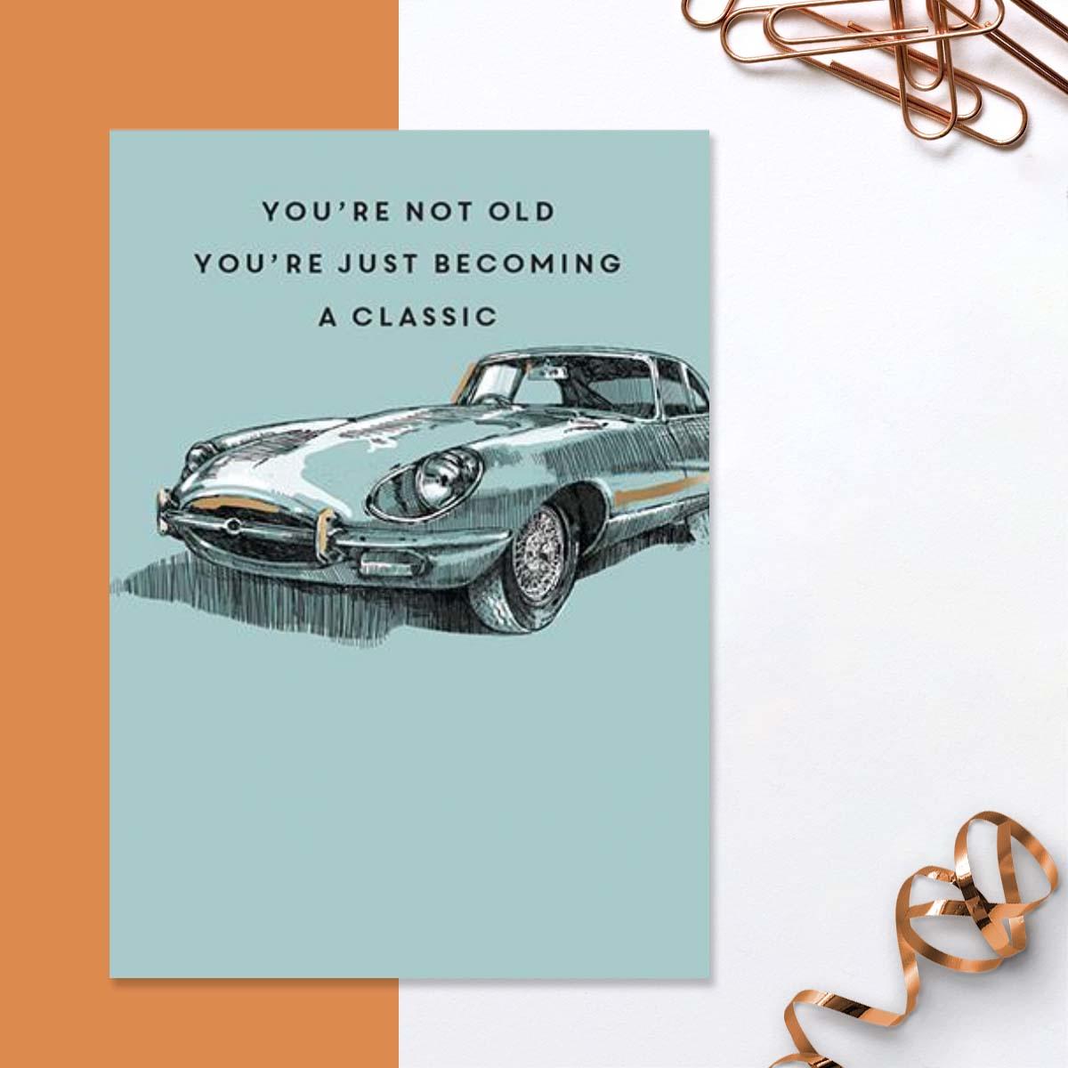 King Street - Sports Car Birthday Card Front Image