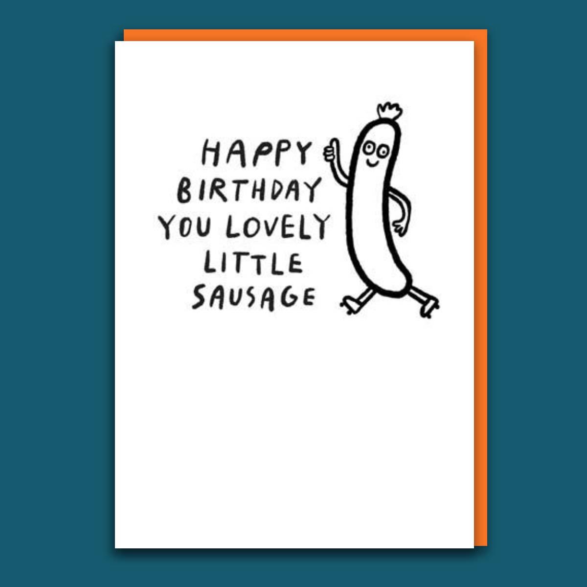Cuckoo - Lovely Little Sausage Funny Birthday Card Front Image