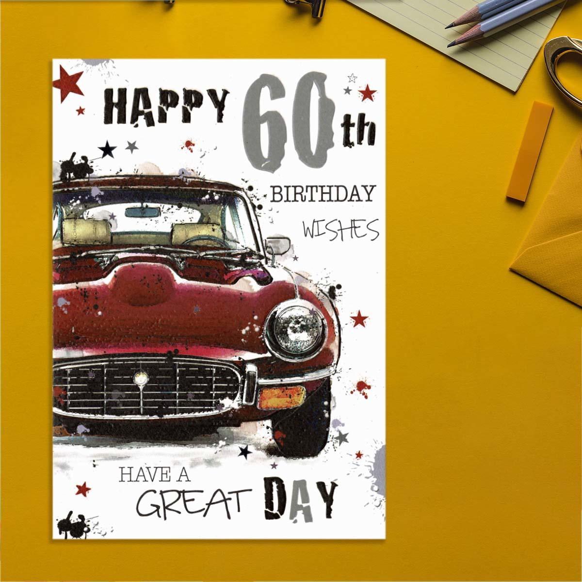 Graffix - 60th Birthday Wishes Card Front Image