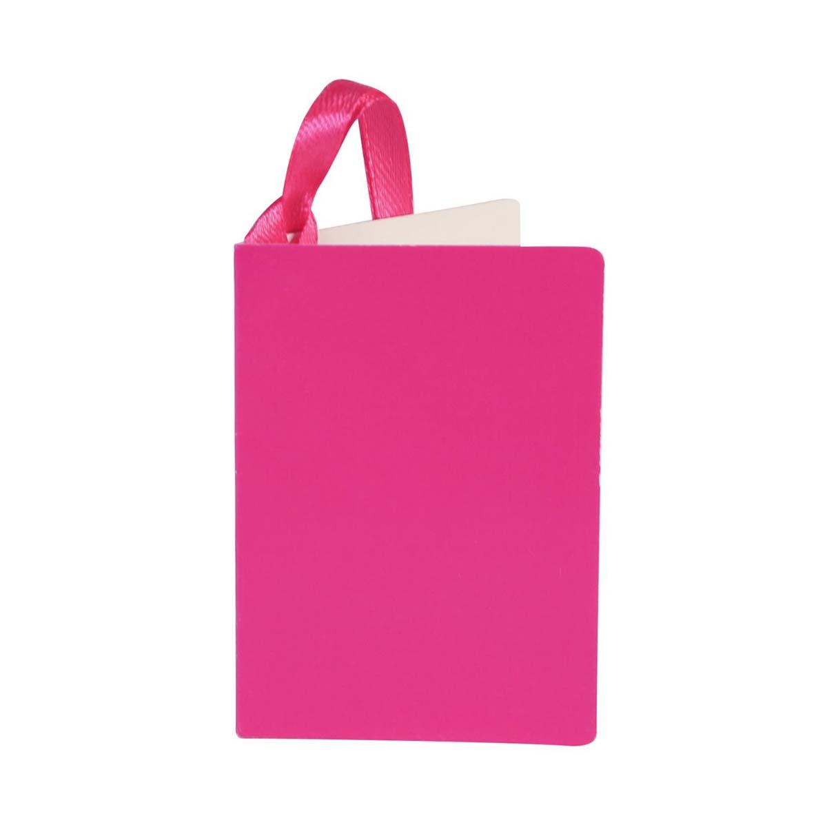 Magenta Coloured Gift Tag Displayed In Full