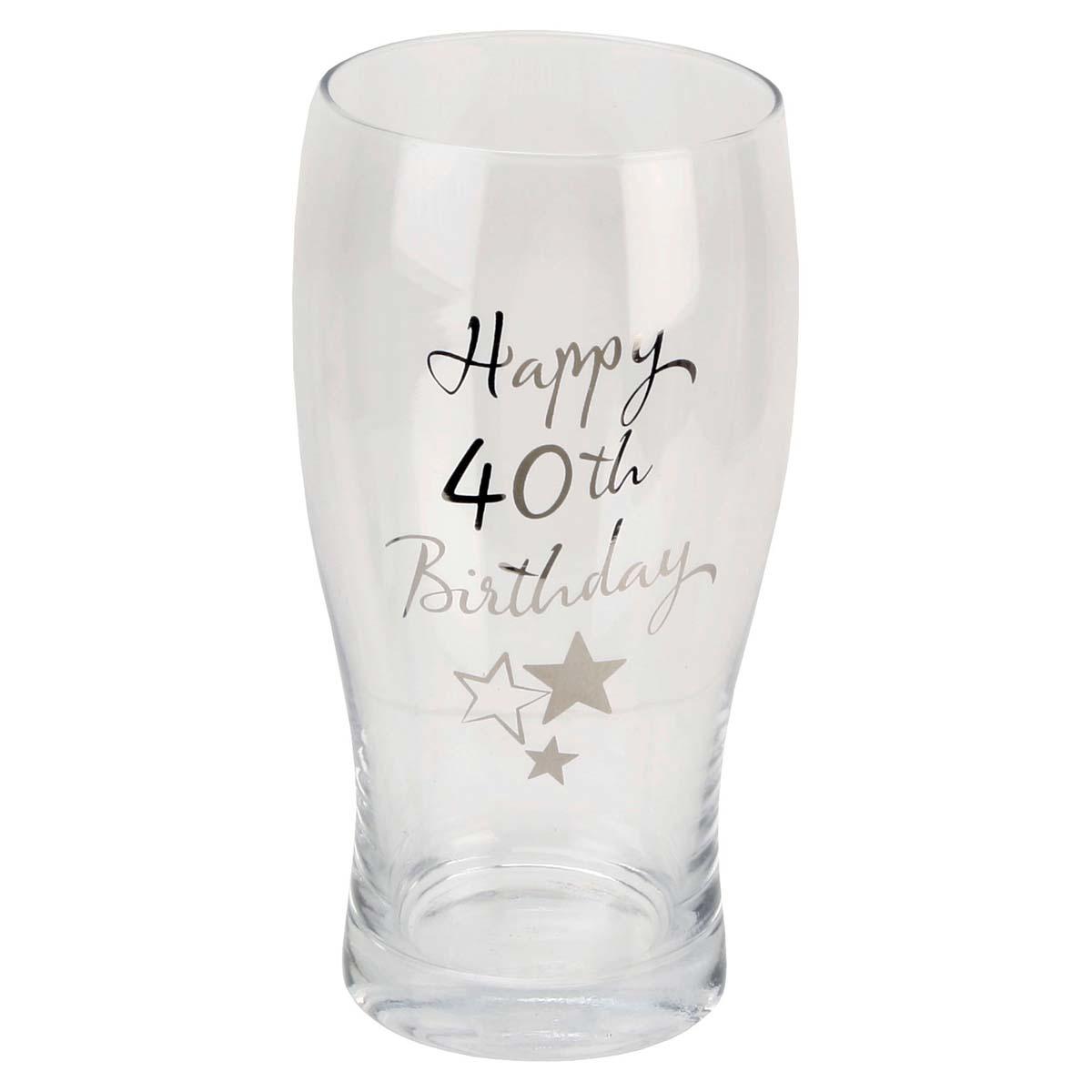 Happy 40th Birthday Pint Glass