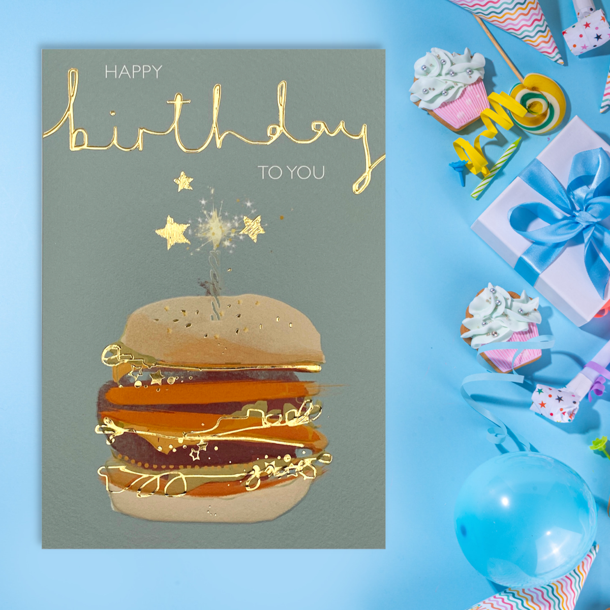 Make A Wish - Birthday Burger Greeting Card