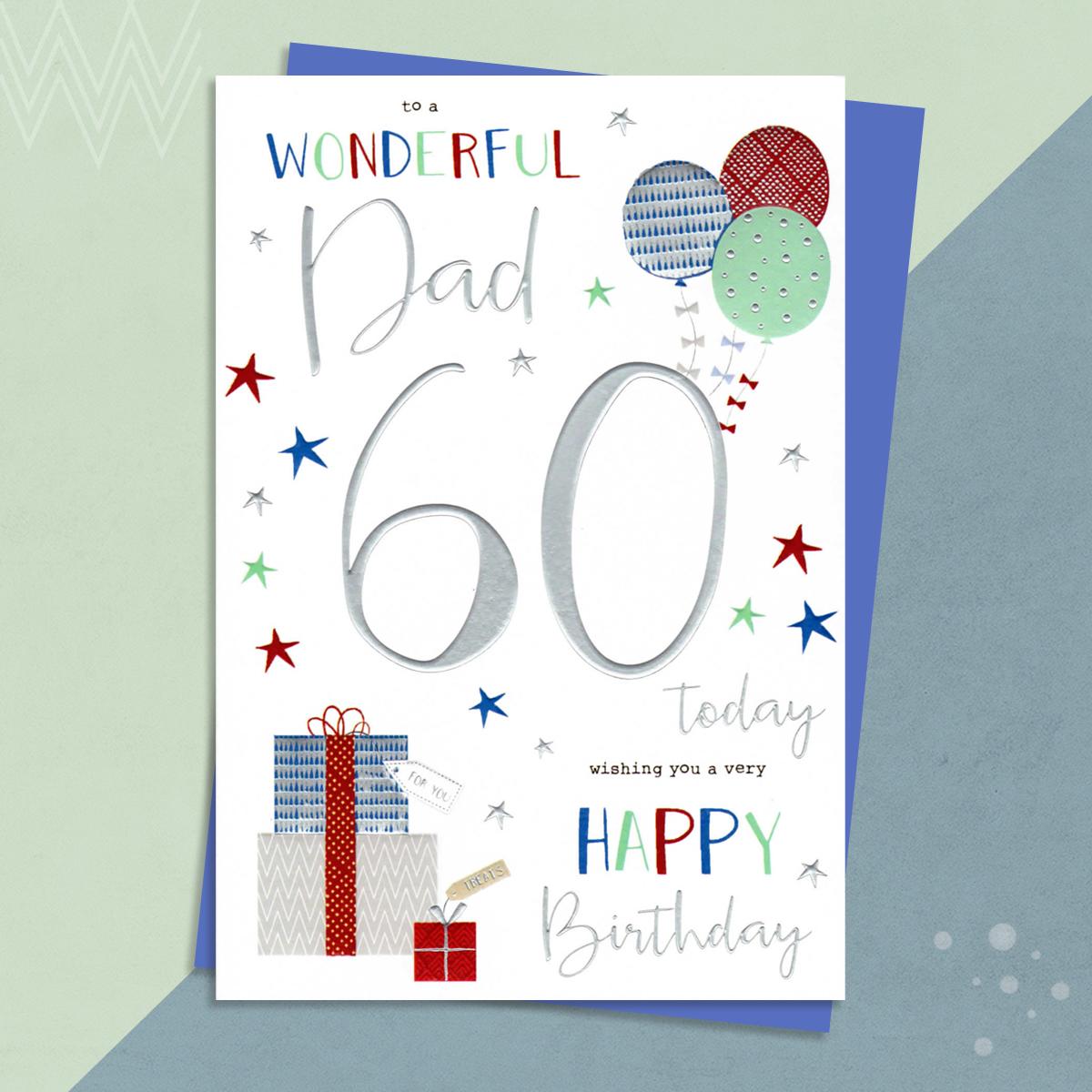 Dad Age 60 Birthday Card With Its Envelope