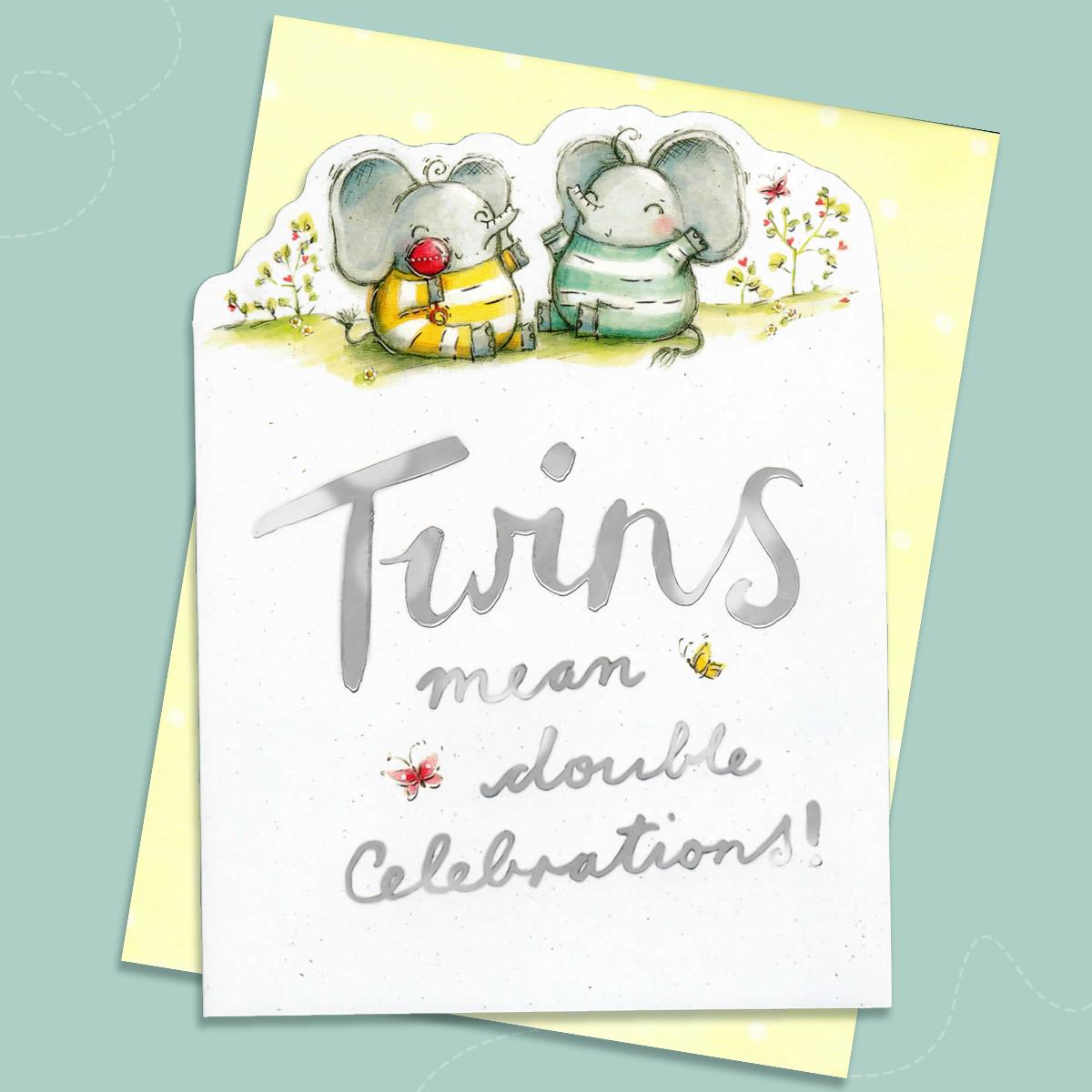 Birth Of Twins Congratulations Card