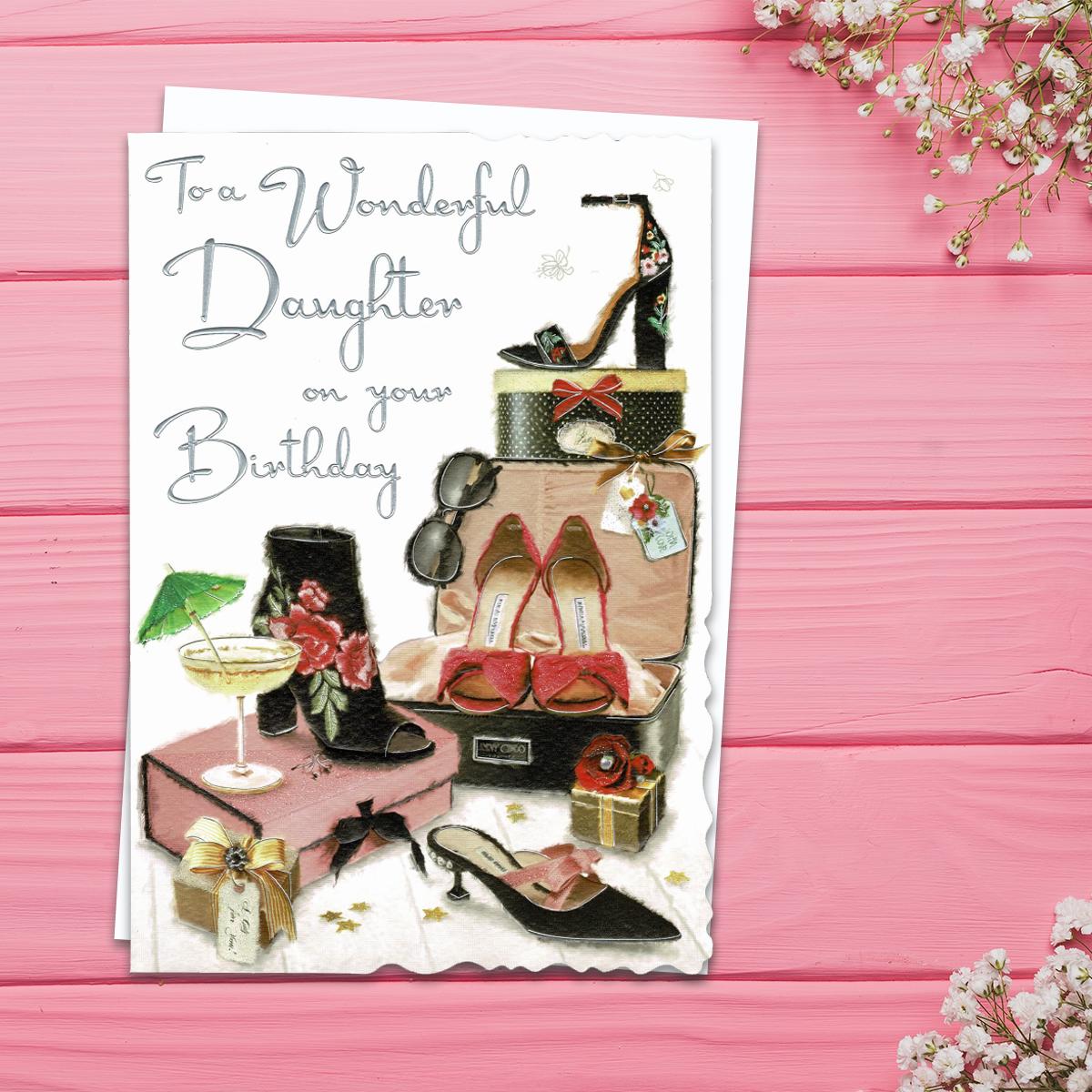 Velvet - Daughter Shoes Birthday Card Front Image