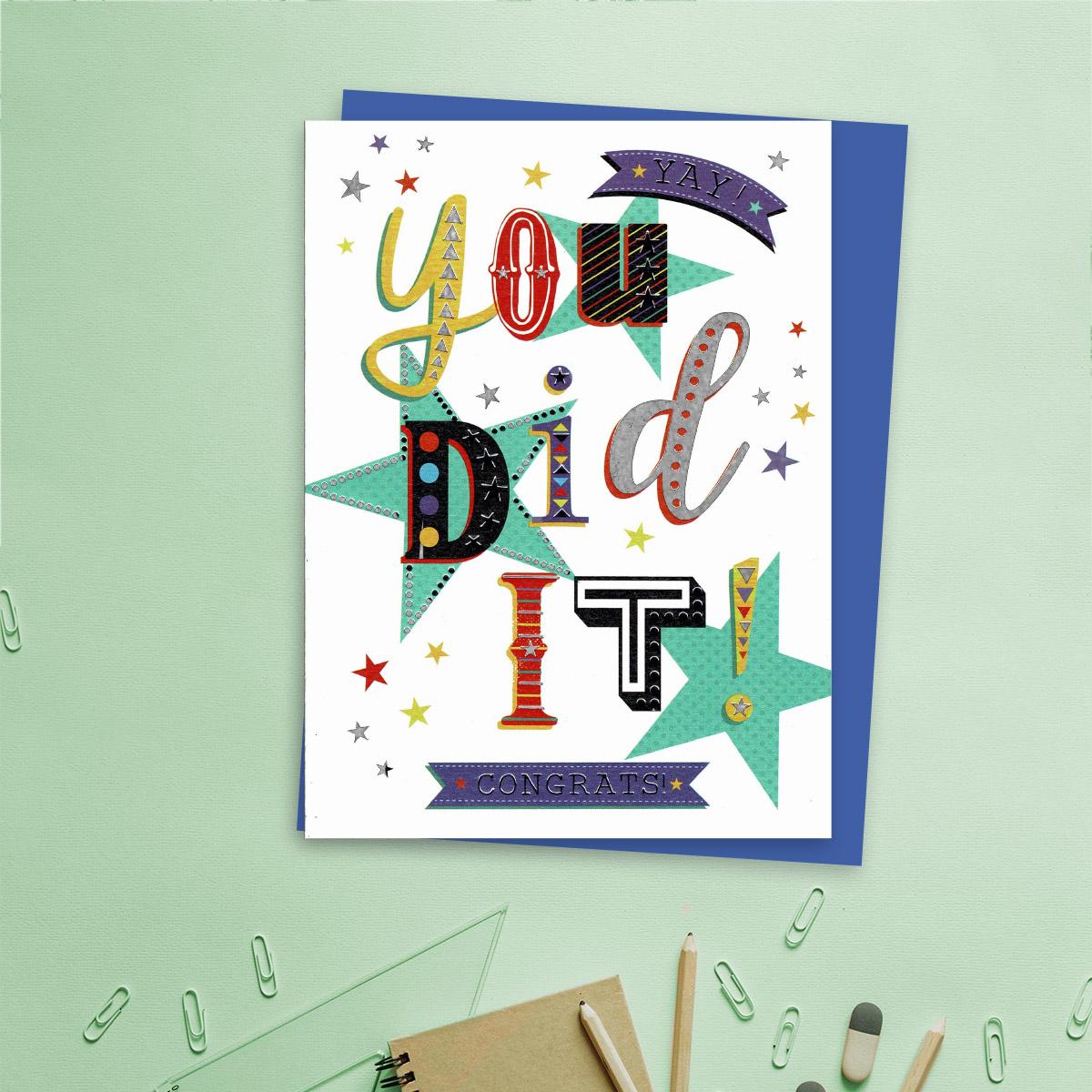 You Did It! Congrats Card Front Page
